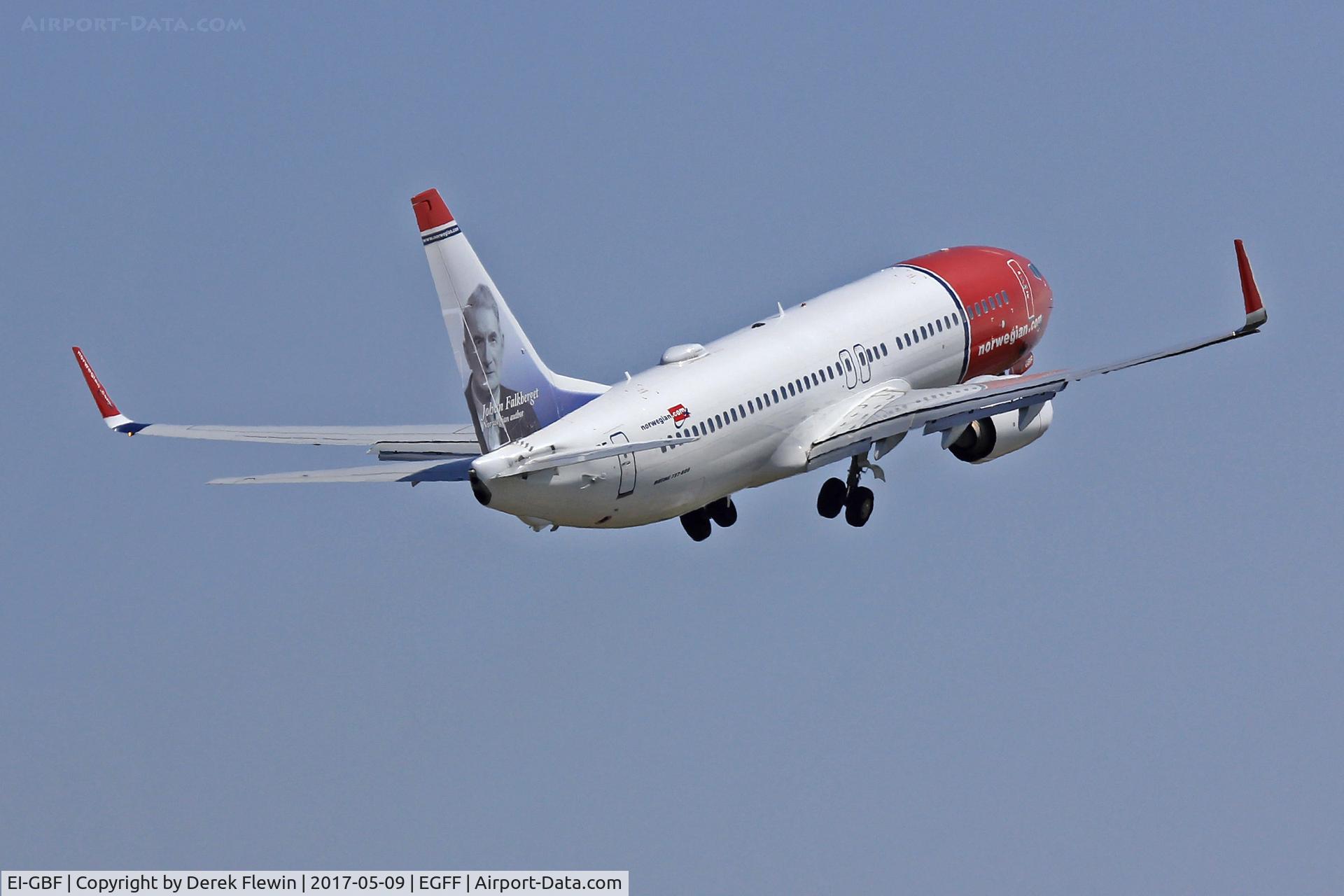 EI-GBF, 2013 Boeing 737-8JP C/N 39022, 737NG, Norwegian Air International call sign Nortrans 8911, previously LN-NGK, seen departing runway 12 en-route to Tenerife Sur Spain.