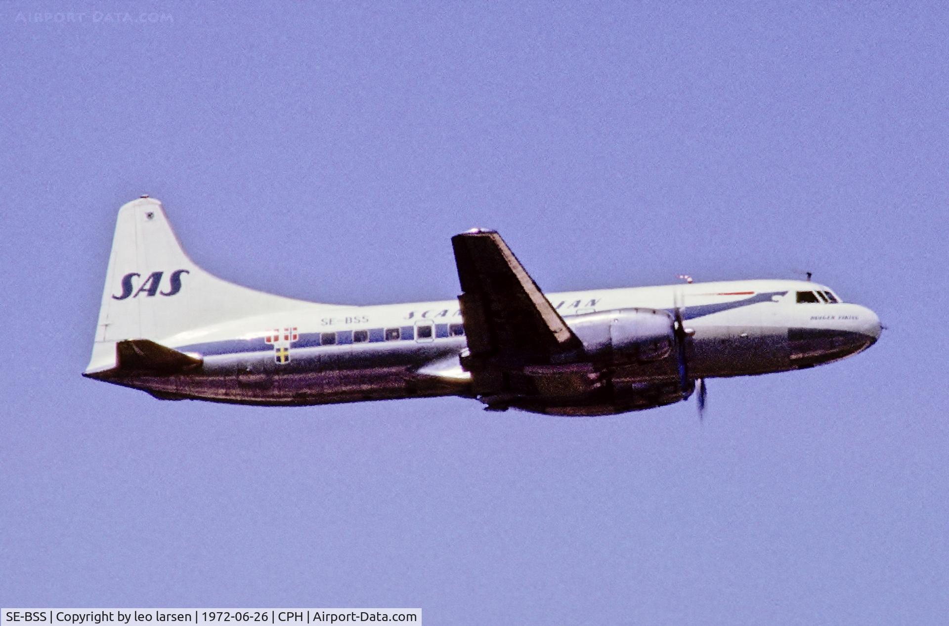 SE-BSS, 1956 Convair 440-75 Metropolitan C/N 358, Copenhagen 26.6.1972