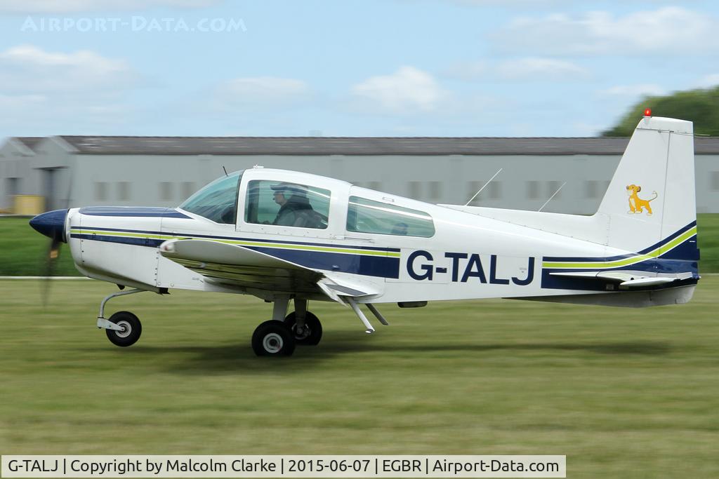 G-TALJ, 1973 Grumman American AA-5 Traveler C/N AA5-0479, Grumman American AA-5 Traveler at Breighton Airfield's Radial Fly-In. June 7th 2015.