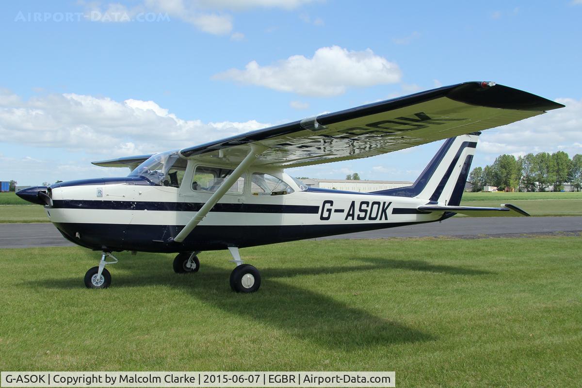 G-ASOK, 1964 Reims Cessna F172E Skyhawk C/N 0057, Reims F172E at Breighton Airfield's Radial Fly-In. June 7th 2015.