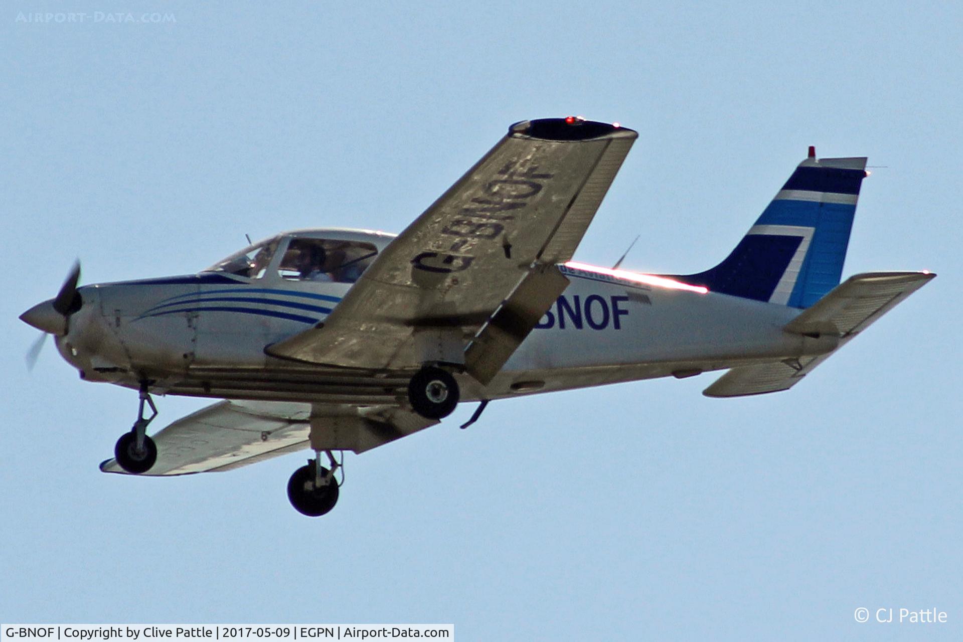 G-BNOF, 1987 Piper PA-28-161 Cherokee Warrior II C/N 2816014, One of Tayside Aviations PA-28's bashing the circuit at Dundee EGPN