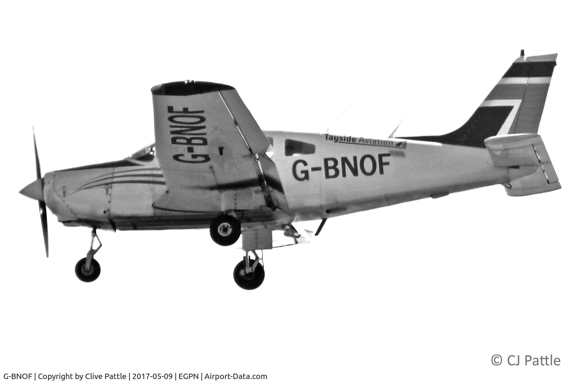 G-BNOF, 1987 Piper PA-28-161 Cherokee Warrior II C/N 2816014, Monochrome at Dundee