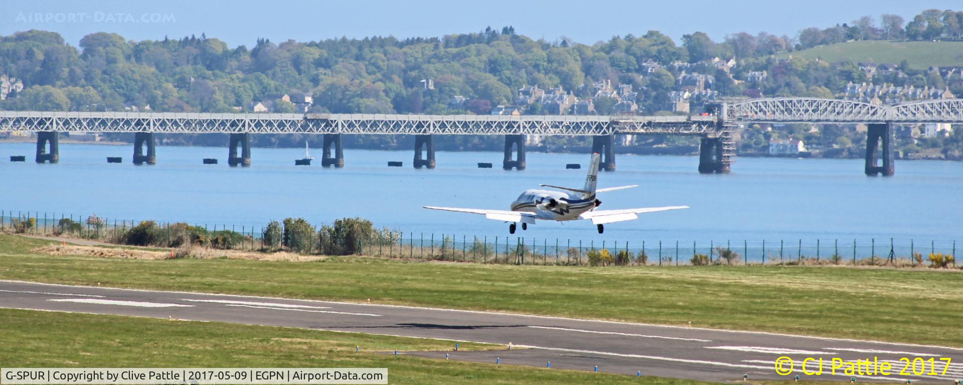 G-SPUR, 1992 Cessna 550 Citation II C/N 550-0714, Landing at DND