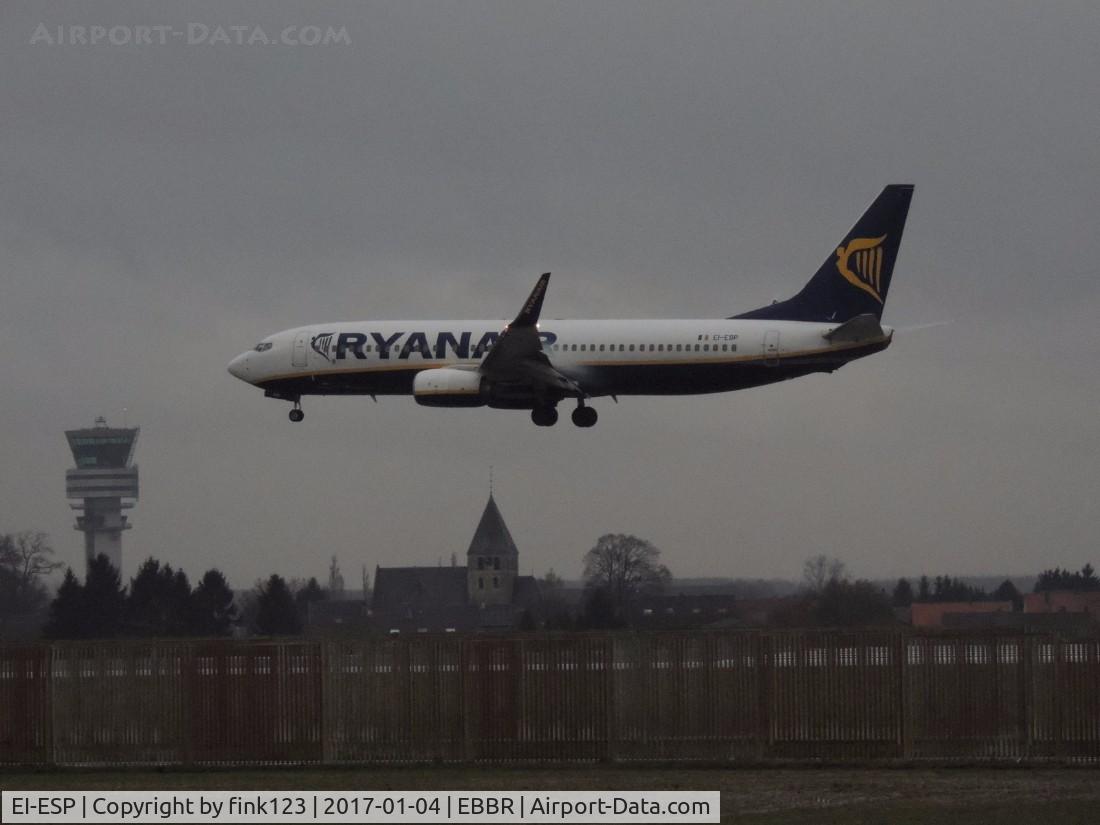 EI-ESP, 2011 Boeing 737-8AS C/N 34990, RYANAIR 737 LANDING IN BRUSSEL