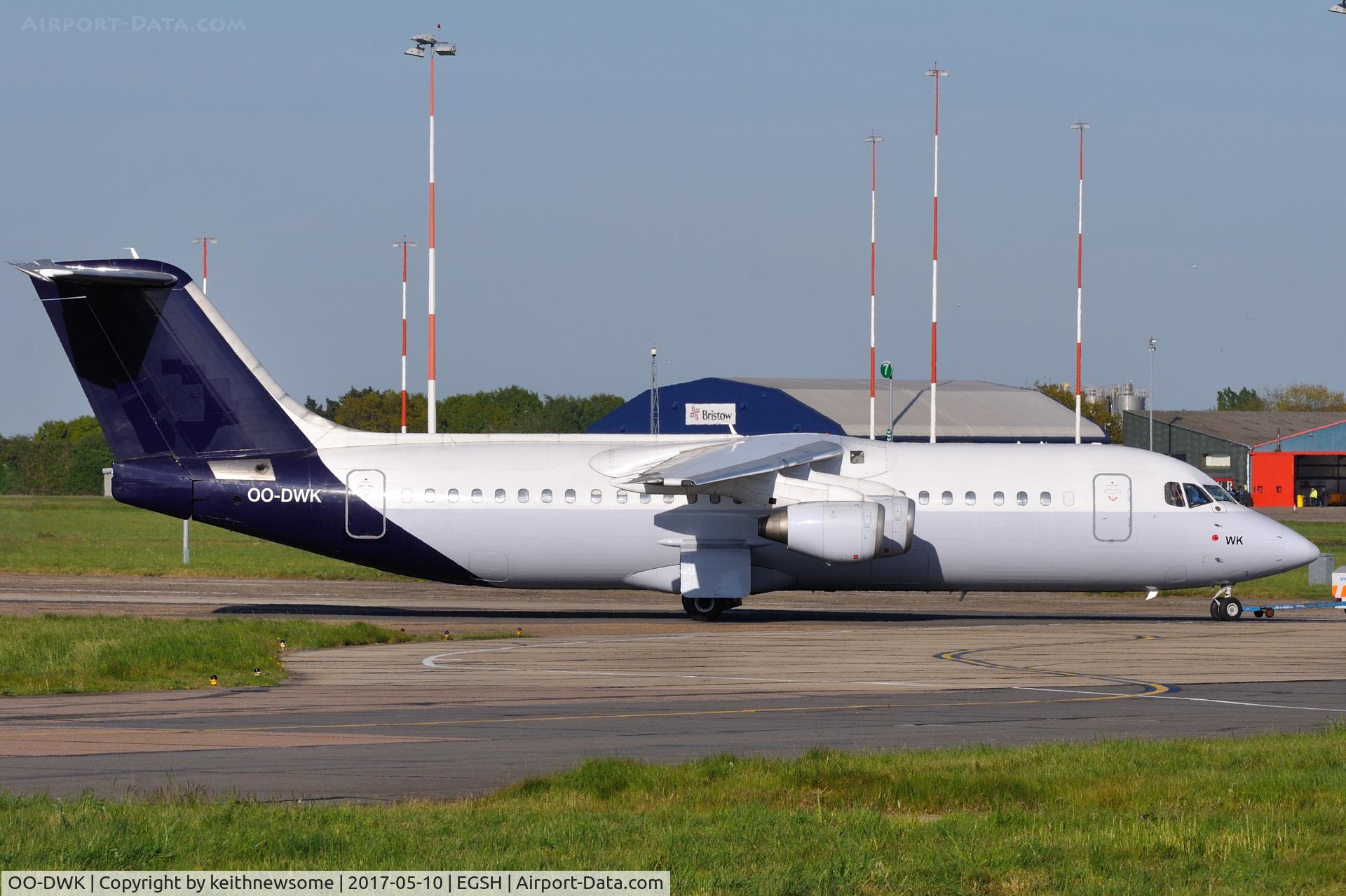 OO-DWK, 1999 British Aerospace Avro 146-RJ100 C/N E3360, To become G-CKFO.