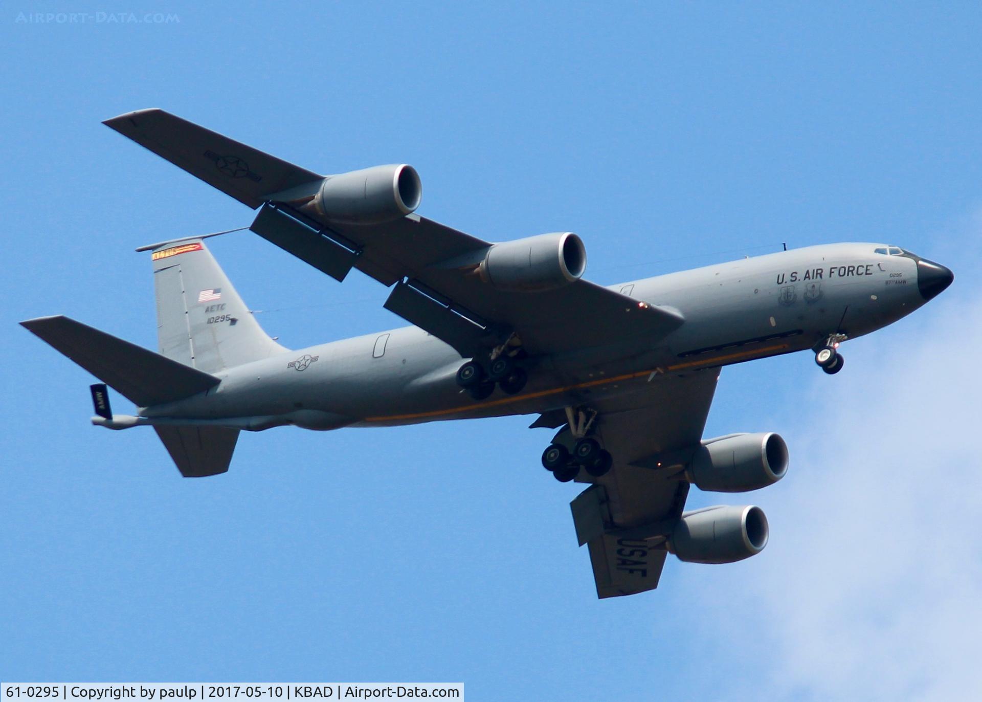 61-0295, 1961 Boeing KC-135R Stratotanker C/N 18202, At Barksdale Air Force Base. Back after a couple years.