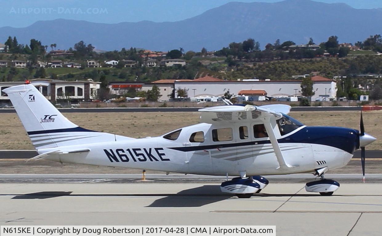 N615KE, 2004 Cessna T206H Turbo Stationair C/N T20608464, 2004 Cessna T206H TURBO STATIONAIR, Lycoming TIO-540-AJ1A 310 Hp, at AOPA Fly-In, taxi to overflow parking