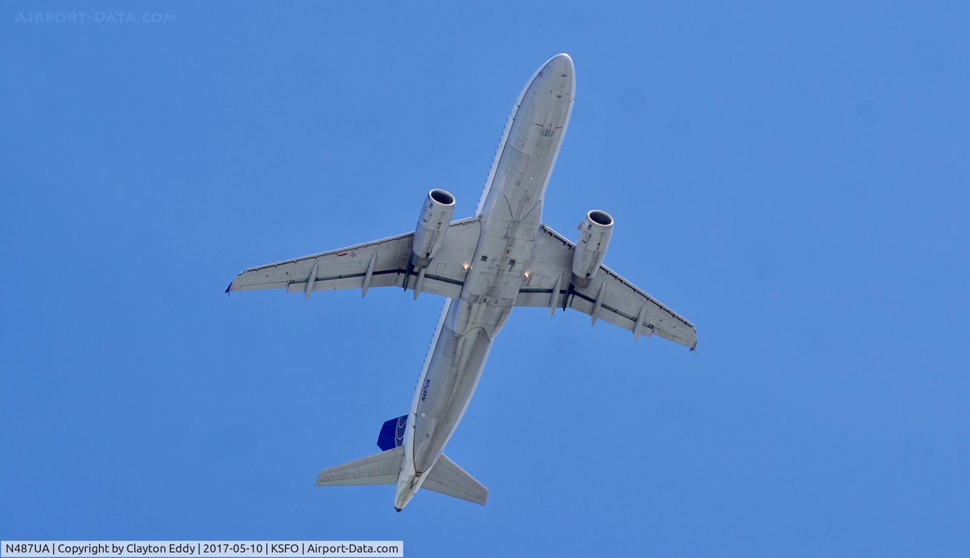 N487UA, 2002 Airbus A320-232 C/N 1669, SFO 2017
