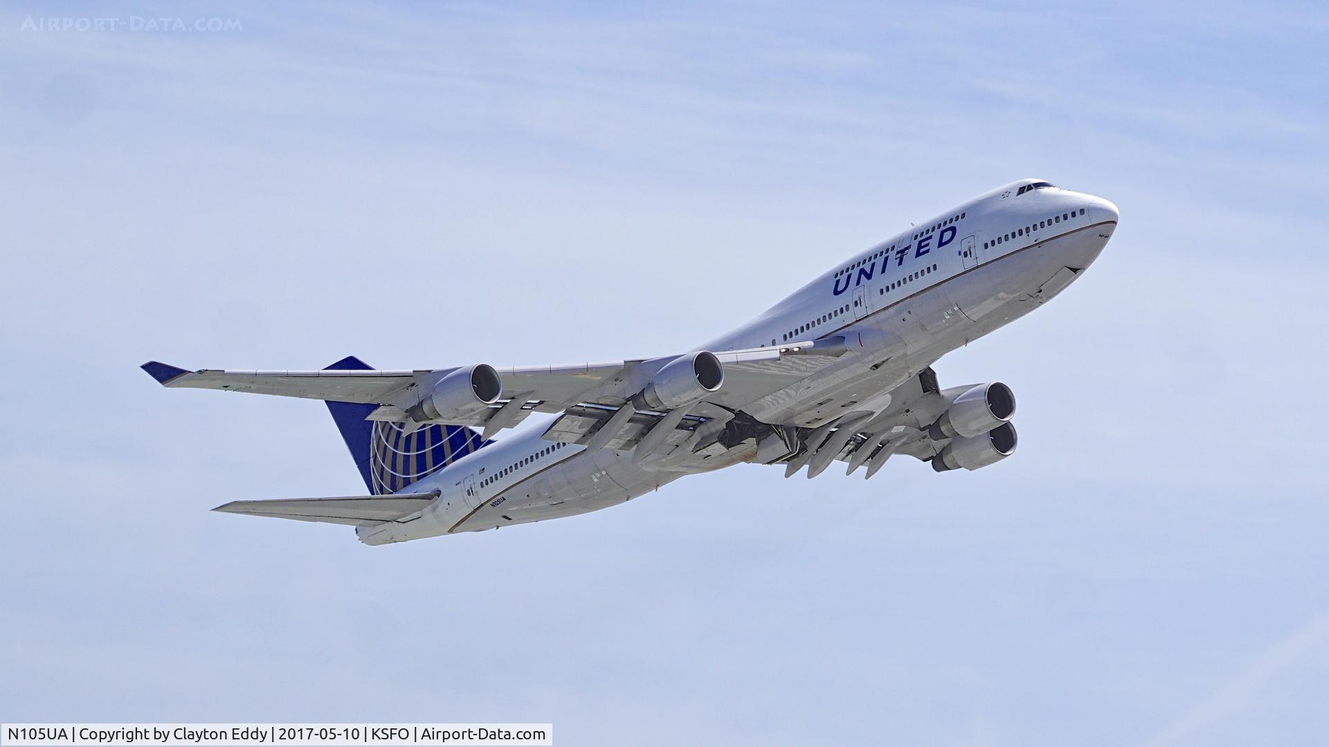 N105UA, 1994 Boeing 747-451 C/N 26473, SFO 2017