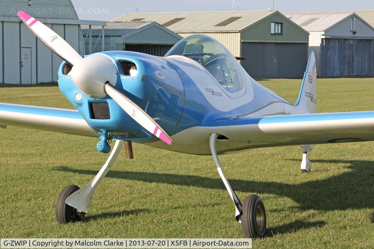 G-ZWIP, 2005 Silence Twister C/N PFA 329-14211, Silence Twister. A member of the SWIP Twister Team prior to a local late evening light display. Fishburn Airfield, July 20th 2013.