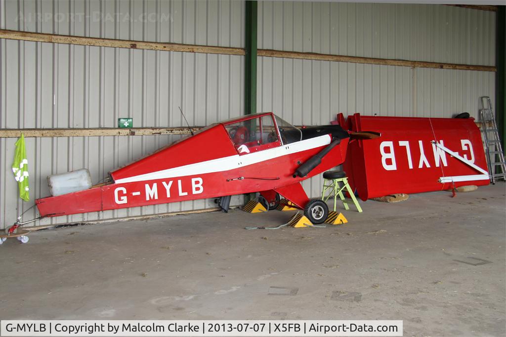 G-MYLB, 1993 Team Mini-Max 91 C/N PFA 186-12419, Team Minimax 91 Disassembled prior to a re-paint. Fishburn Airfield, July 7th 2013.