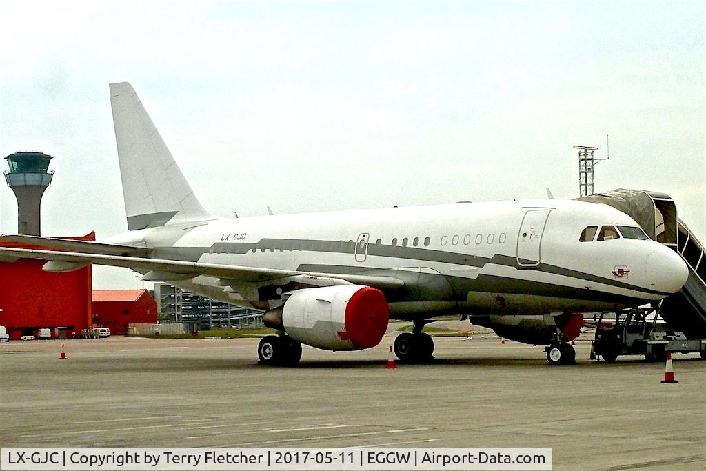 LX-GJC, 2007 Airbus ACJ318 (A318-112/CJ) C/N 3100, At London - Luton Airport