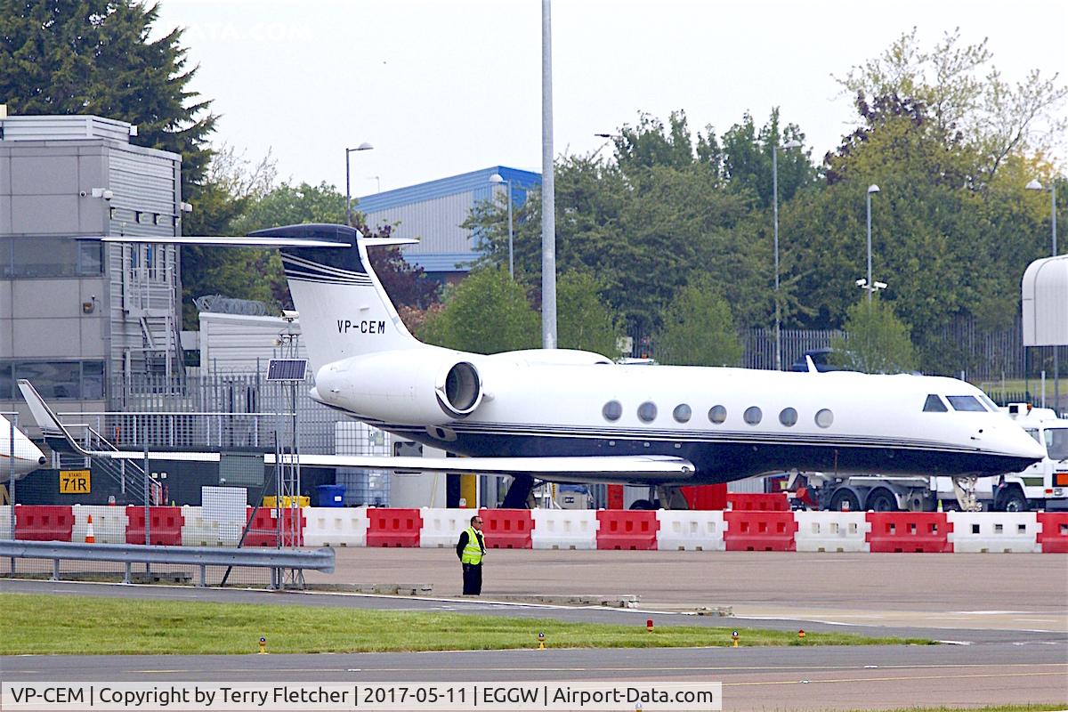 VP-CEM, 2007 Gulfstream Aerospace GV-SP (G550) C/N 5147, At London Luton