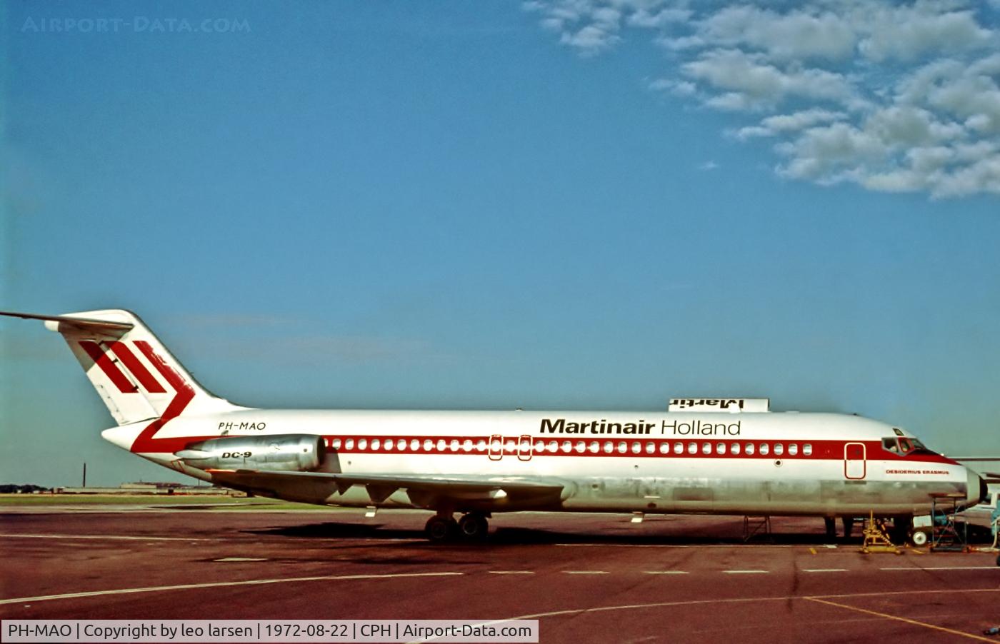 PH-MAO, 1968 Douglas DC-9-33F C/N 47363, Copenhagen 22.8.1972