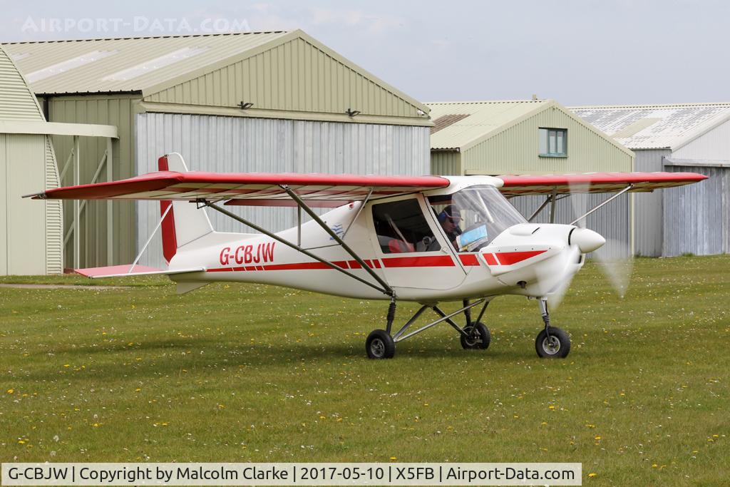 G-CBJW, 2002 Comco Ikarus C42 FB UK C/N PFA 322-13811, Comco Ikarus C42 FB UK at Fishburn Airfield UK. May 10th 2017.