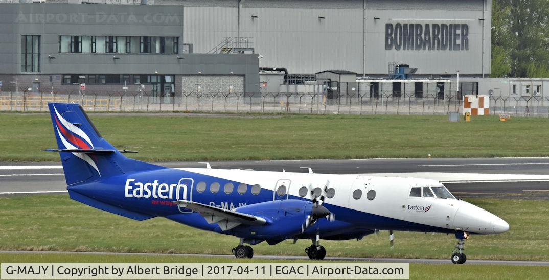 G-MAJY, 1997 British Aerospace Jetstream 41 C/N 41099, Belfast City.  Eastern Airways G-MAJY arriving from the Isle of Man.
