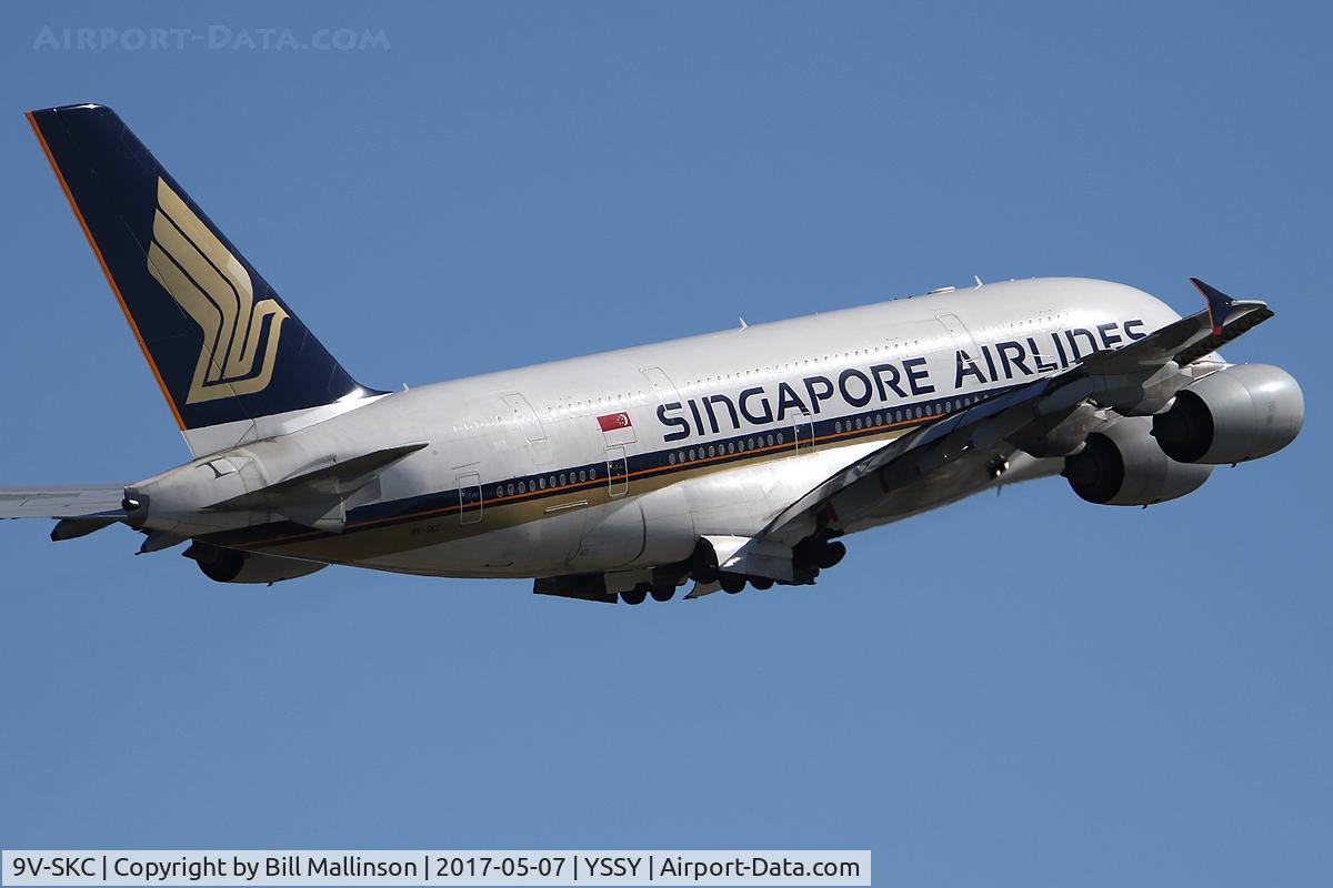 9V-SKC, 2006 Airbus A380-841 C/N 006, away from 34L