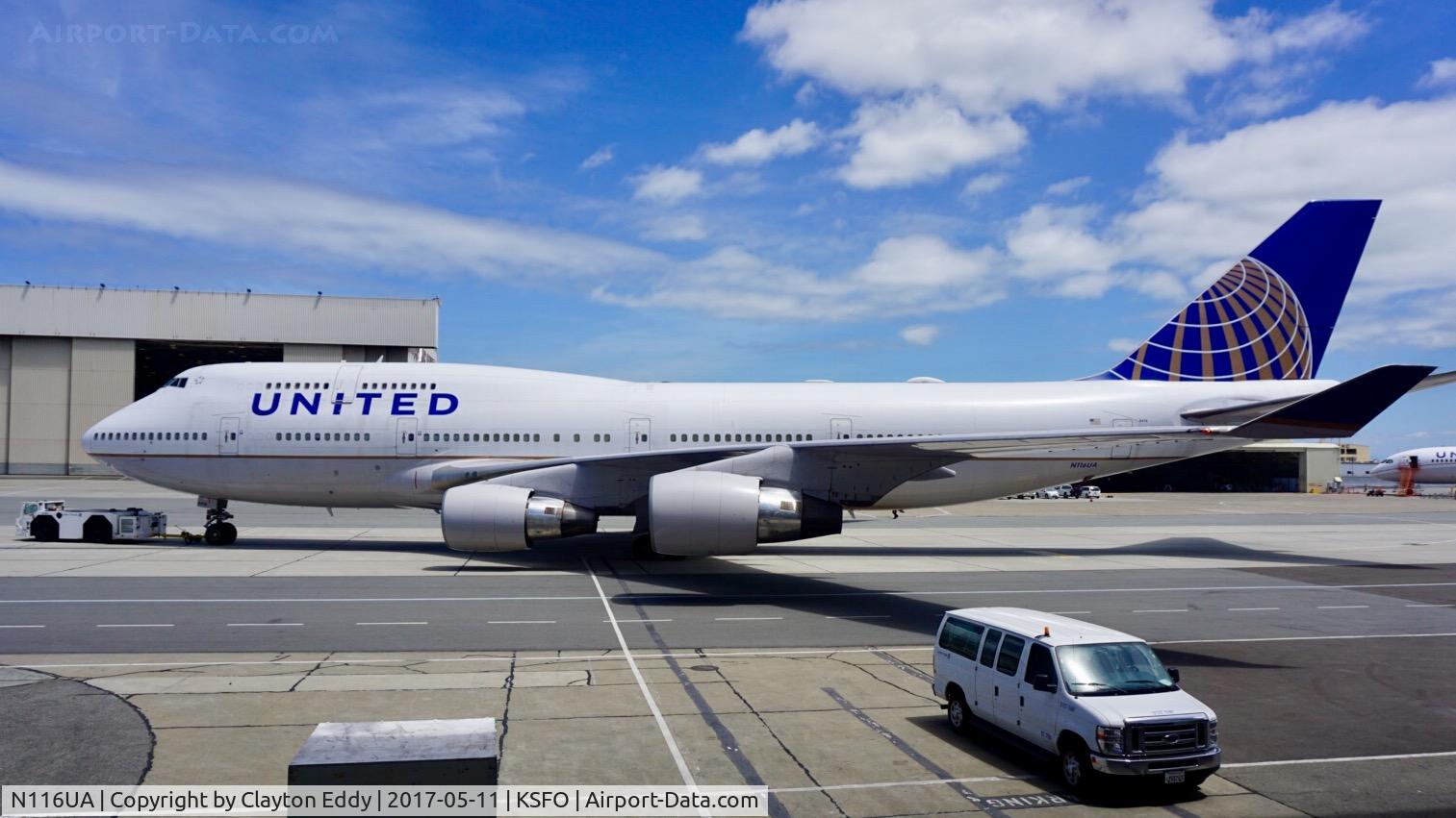 N116UA, 1998 Boeing 747-422 C/N 26908, SFO 2017.