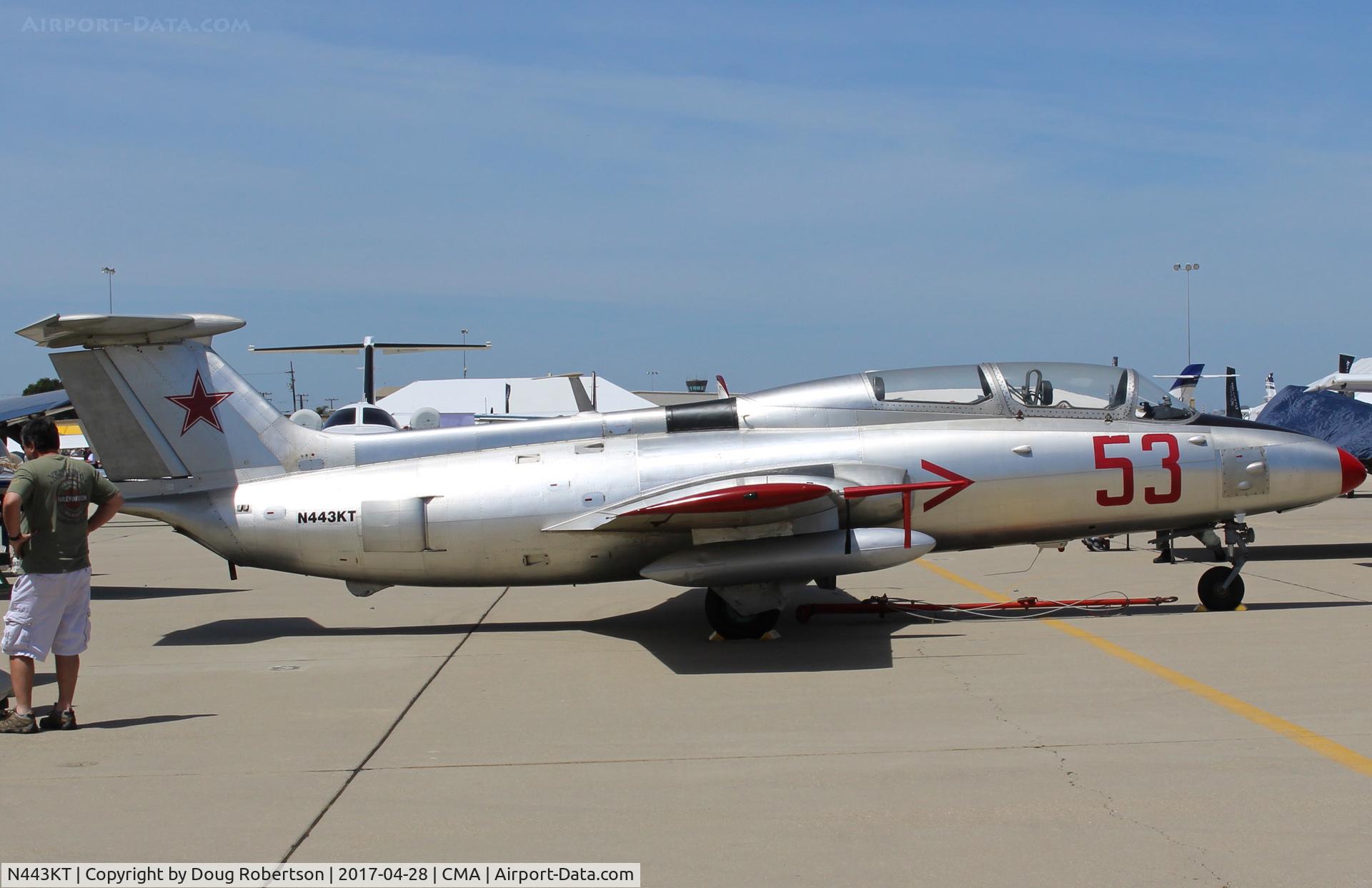 N443KT, 1968 Aero L-29C Delfin C/N 892876, 1968 Aero Vodochody L-29C Delfin (Dolphin), Motorlet M-701C 500 turbojet 1,460 lb st, Experimental class warbird, at AOPA FLY-IN