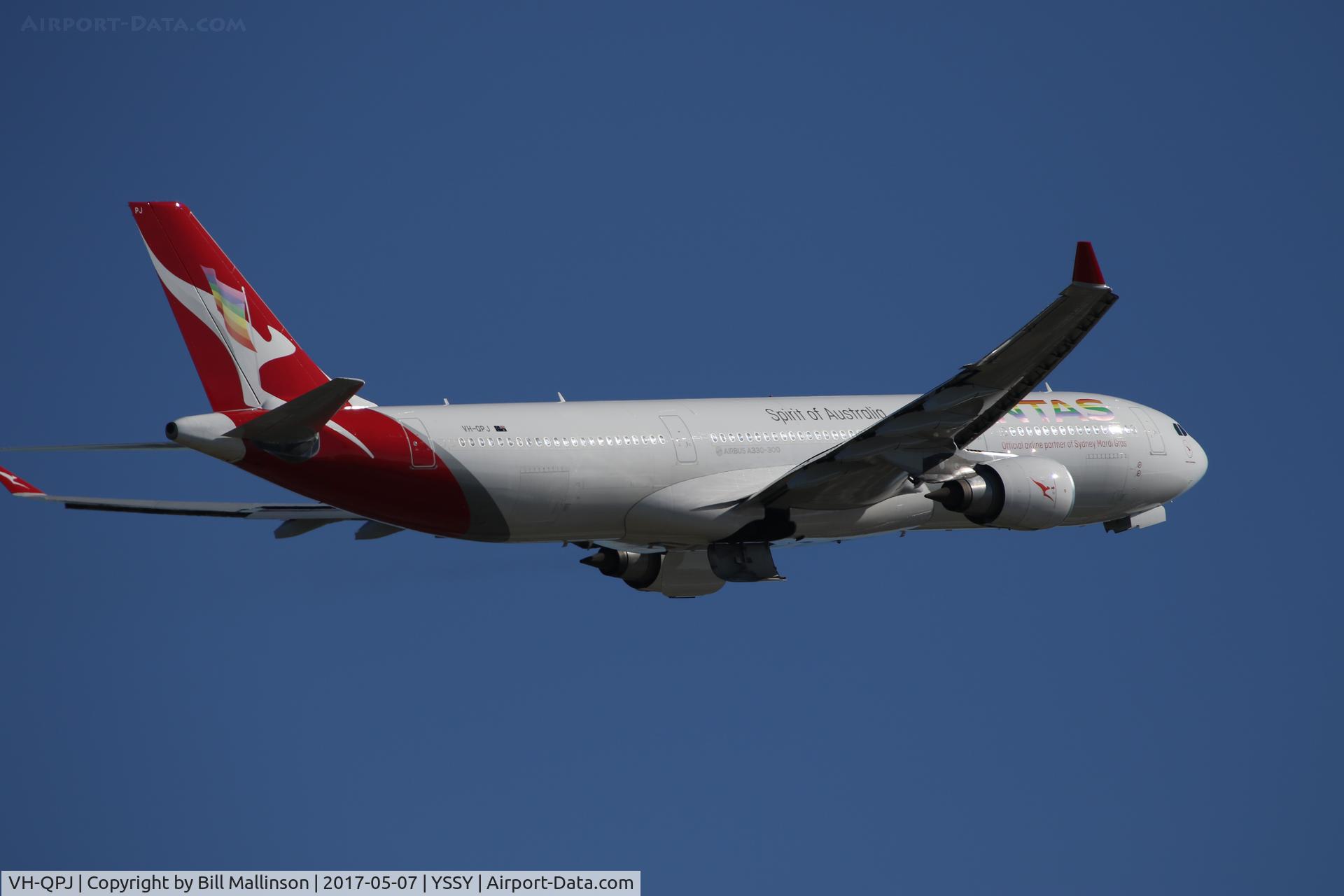 VH-QPJ, 2005 Airbus A330-303 C/N 712, from 34L