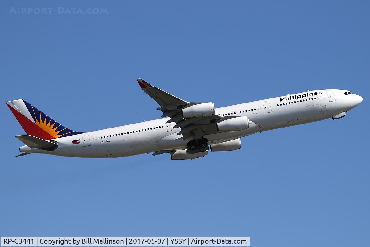 RP-C3441, 2002 Airbus A340-313X C/N 474, from 34L