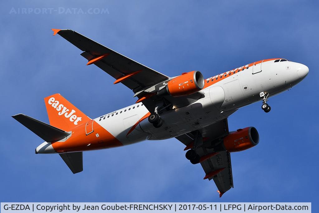G-EZDA, 2008 Airbus A319-111 C/N 3413, U27919 from Amsterdam landng runway 23