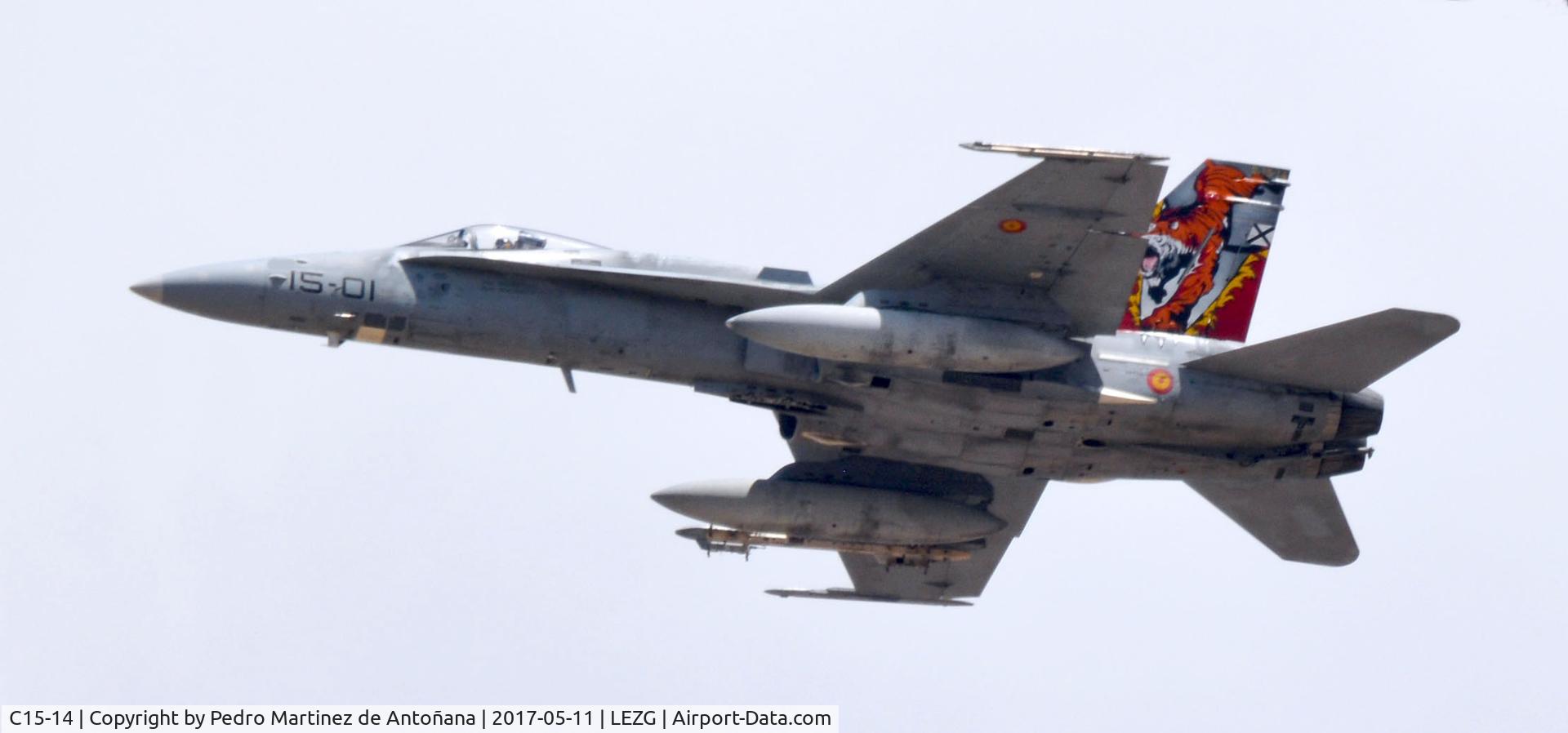 C15-14, McDonnell Douglas EF-18A+ Hornet C/N 0487/A402, Aeropuerto de Zaragoza - España