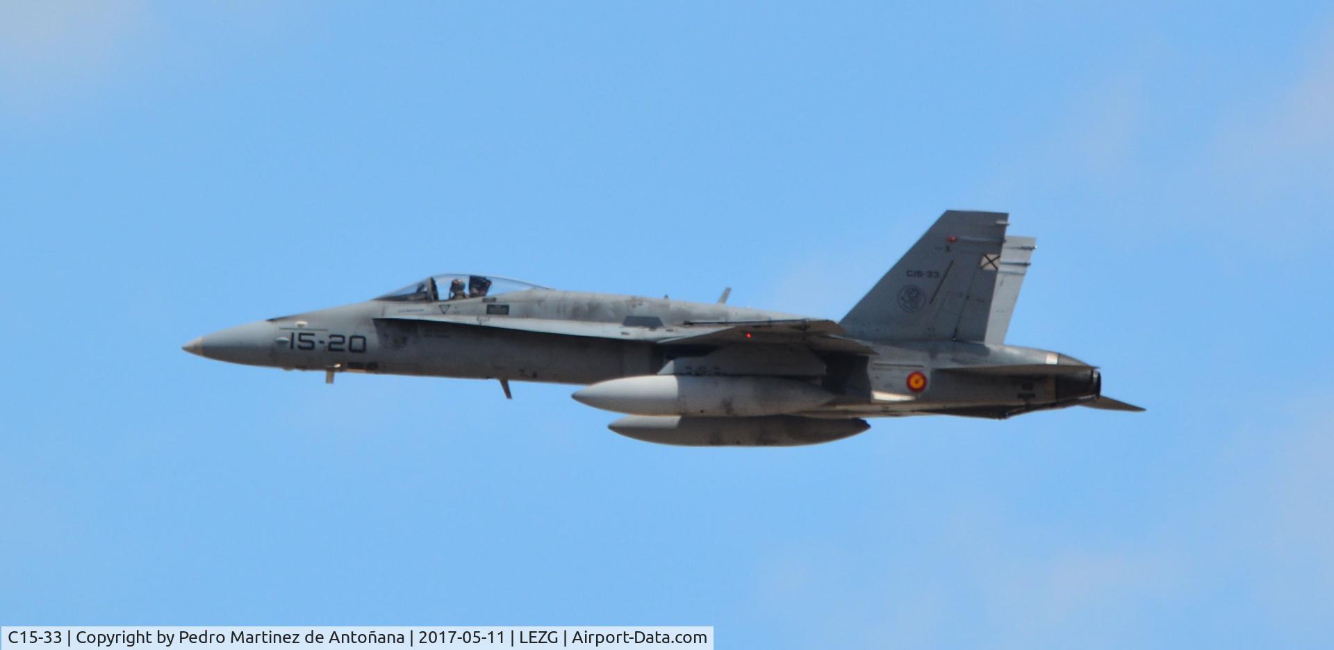 C15-33, McDonnell Douglas EF-18M Hornet C/N 0629/A527, Aeropuerto de Zaragoza - España