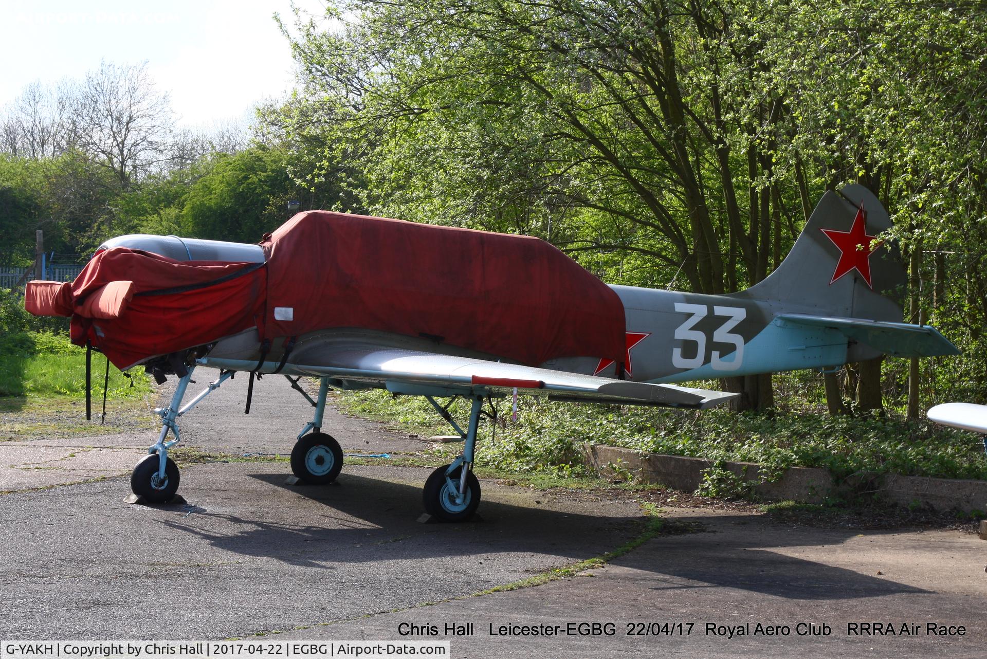 G-YAKH, 1989 Bacau Yak-52 C/N 899915, at Leicester