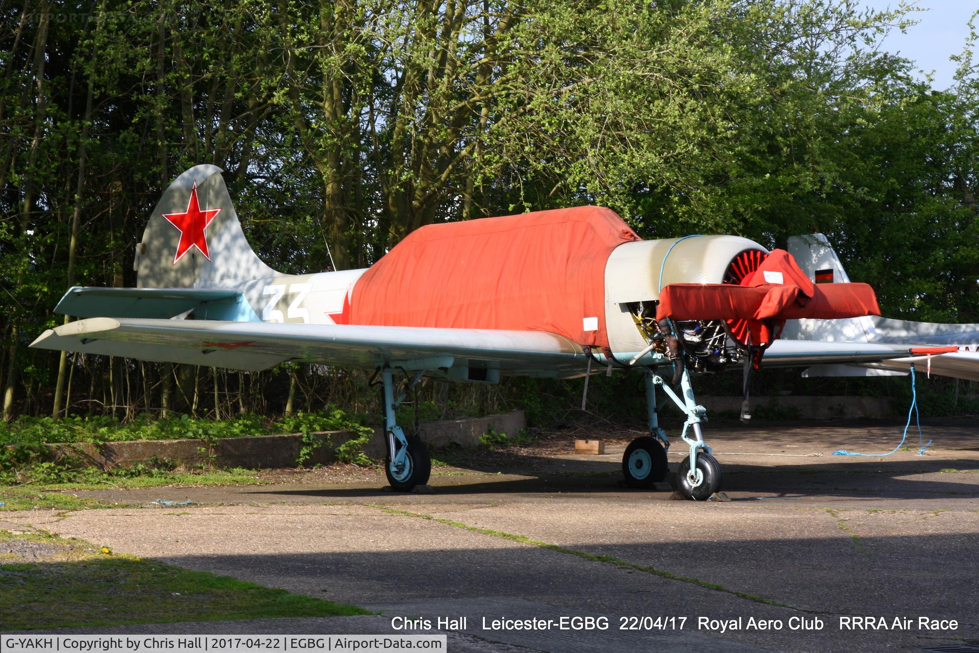 G-YAKH, 1989 Bacau Yak-52 C/N 899915, at Leicester