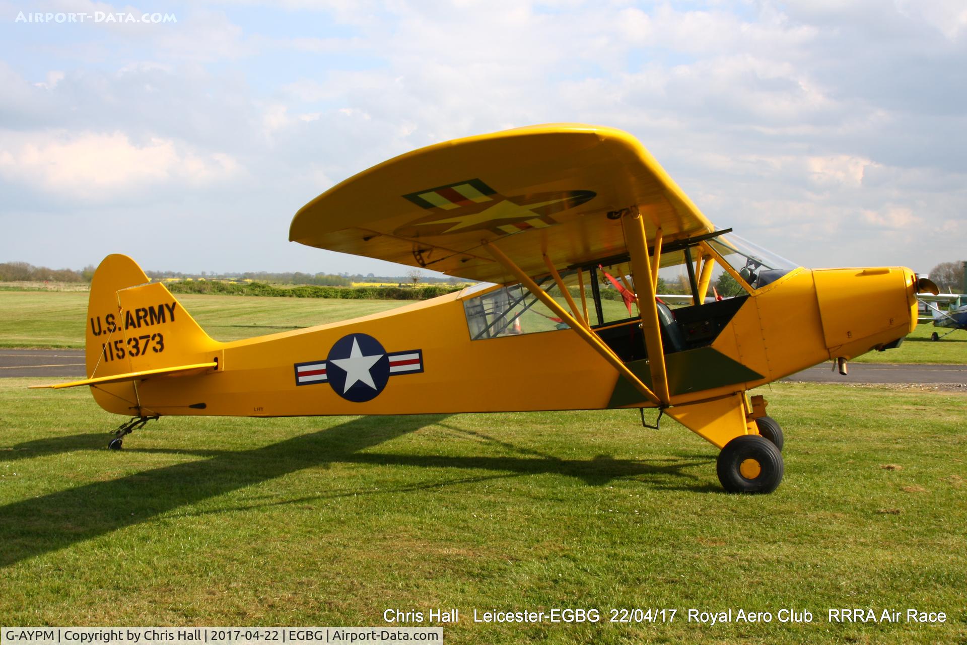 G-AYPM, 1951 Piper L-18C Super Cub C/N 18-1373, at Leicester