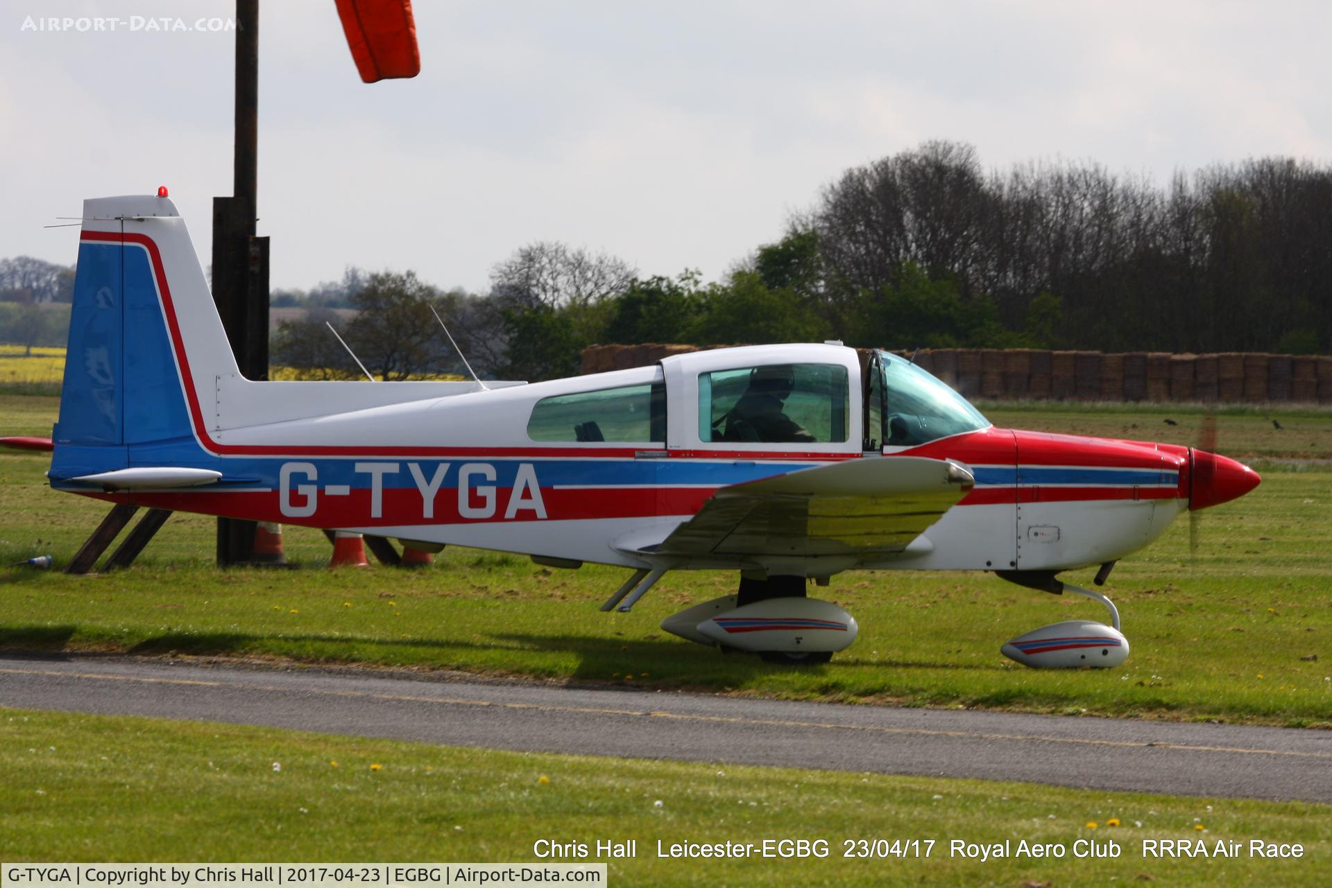 G-TYGA, 1979 Gulfstream American AA-5B Tiger C/N AA5B-1161, at Leicester