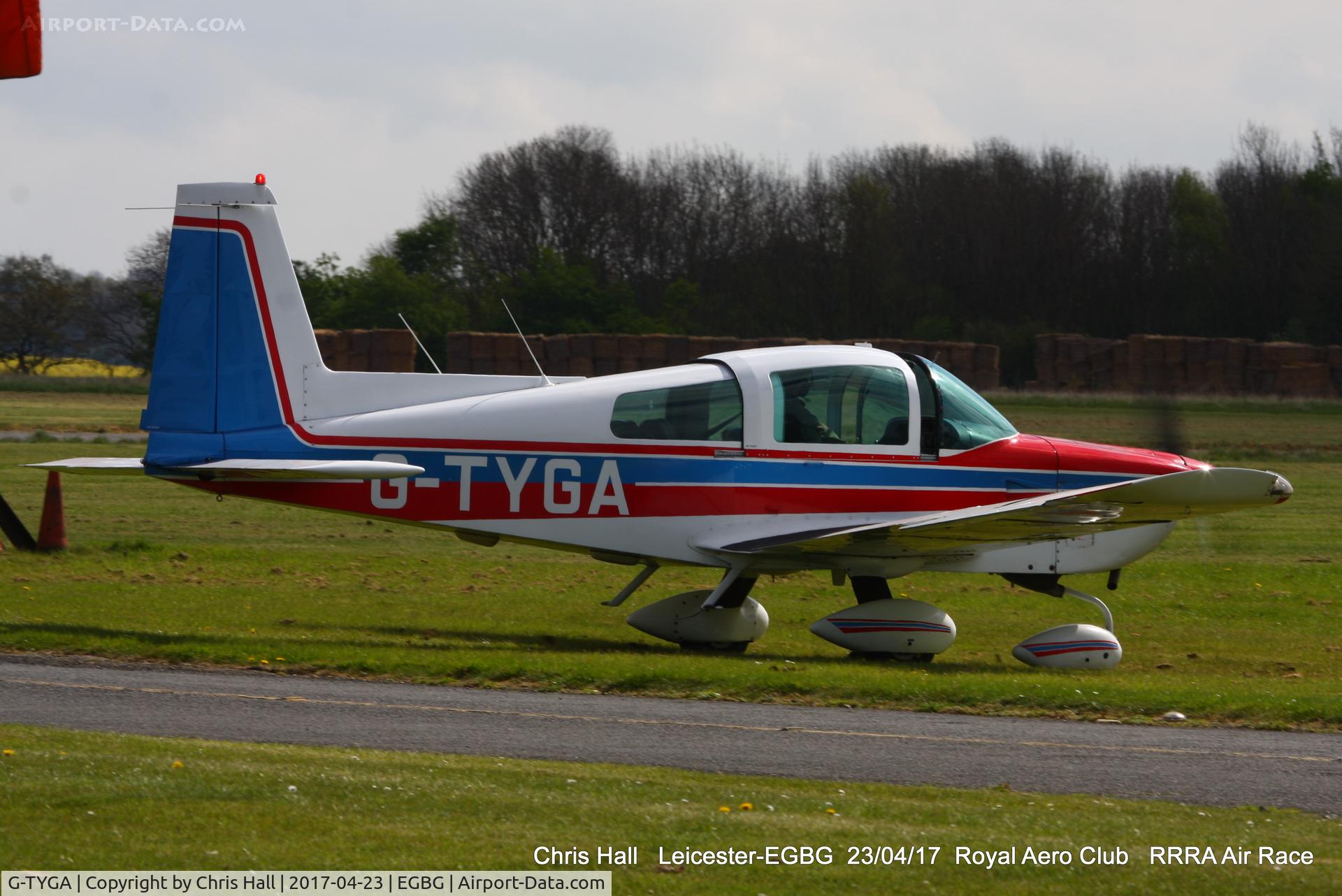 G-TYGA, 1979 Gulfstream American AA-5B Tiger C/N AA5B-1161, at Leicester