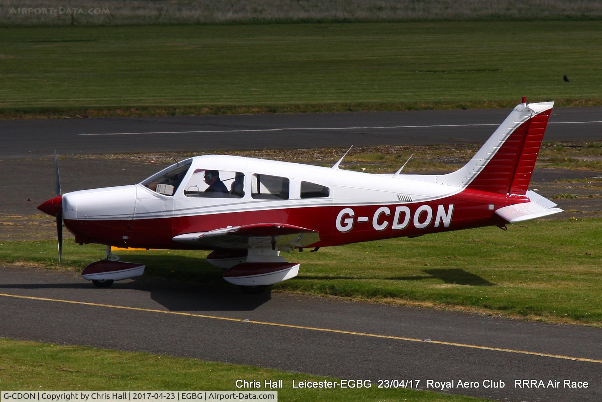 G-CDON, 1982 Piper PA-28-161 Cherokee Warrior II C/N 28-8216185, at Leicester
