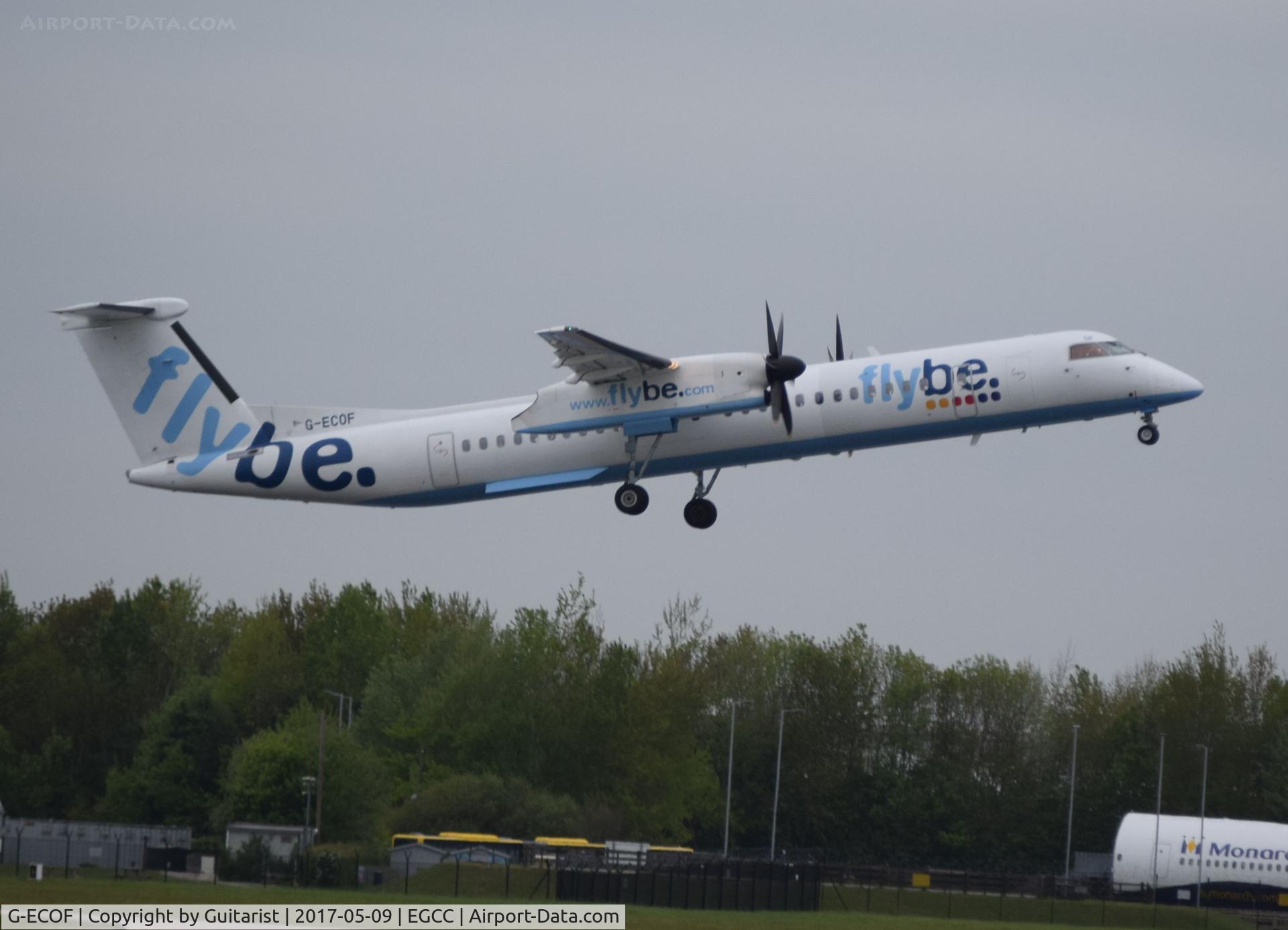 G-ECOF, 2008 De Havilland Canada DHC-8-402Q Dash 8 C/N 4216, At Manchester