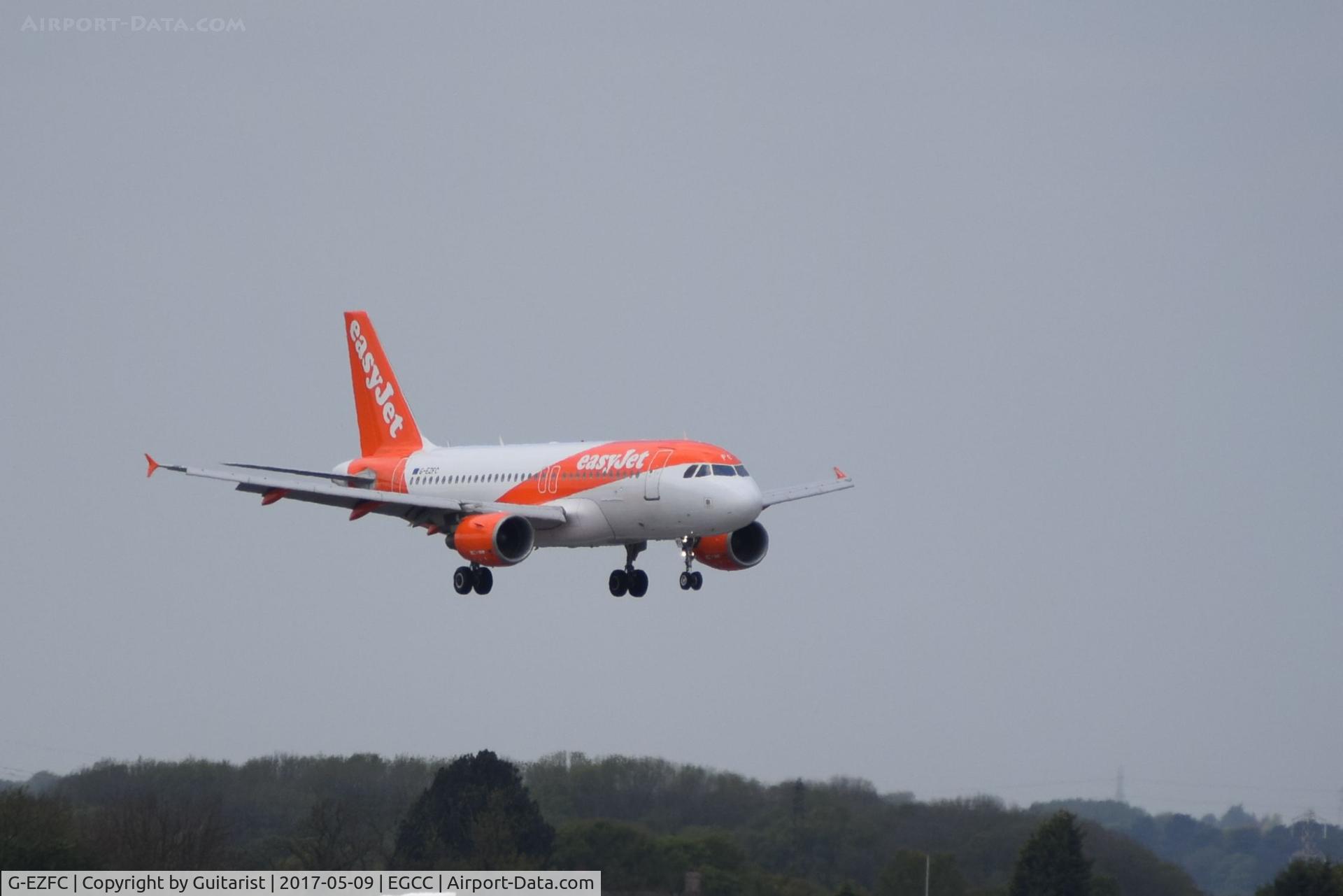 G-EZFC, 2009 Airbus A319-111 C/N 3808, At Manchester