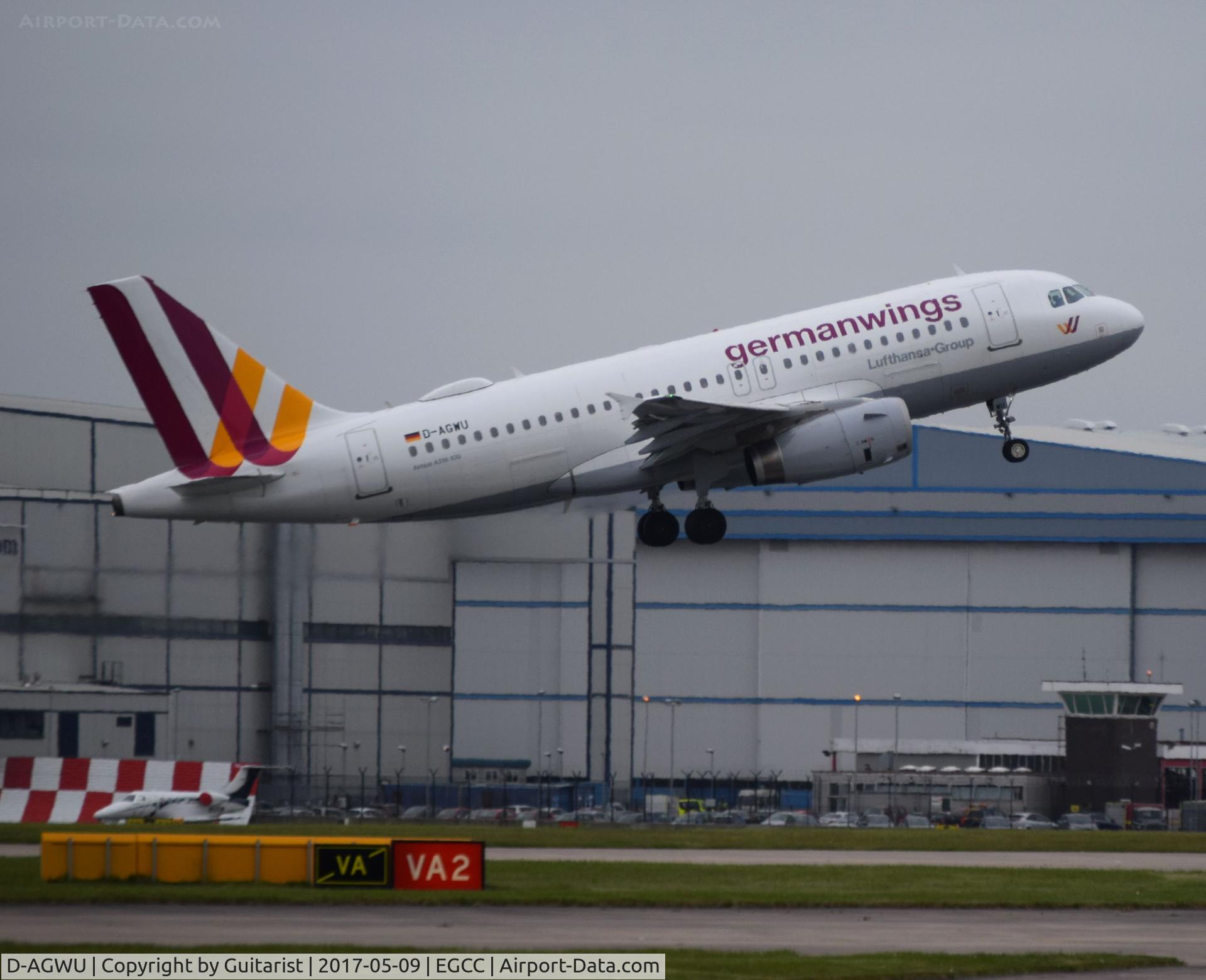 D-AGWU, 2013 Airbus A319-132 C/N 5457, At Manchester