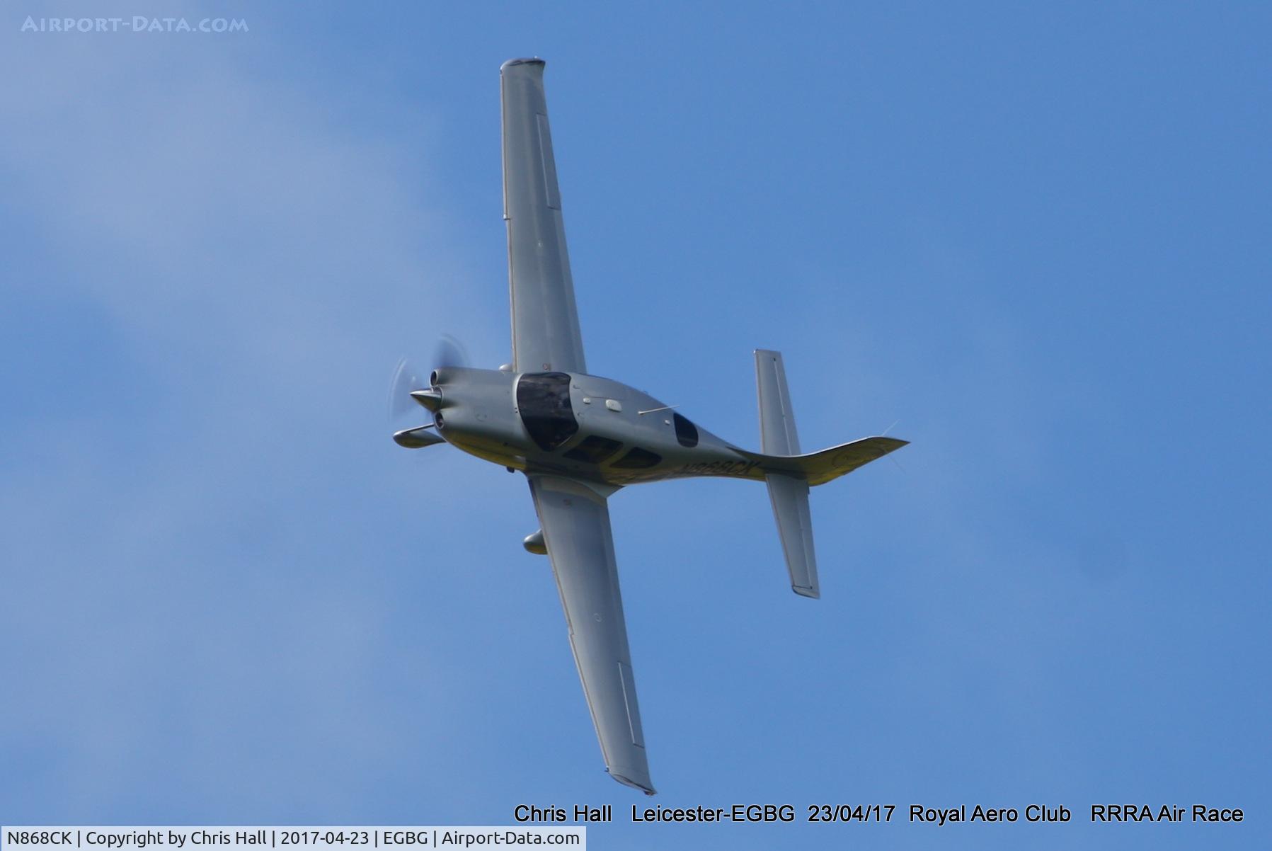 N868CK, 2009 Cirrus SR22T GTS Turbo C/N 3412, Royal Aero Club 3R's air race at Leicester