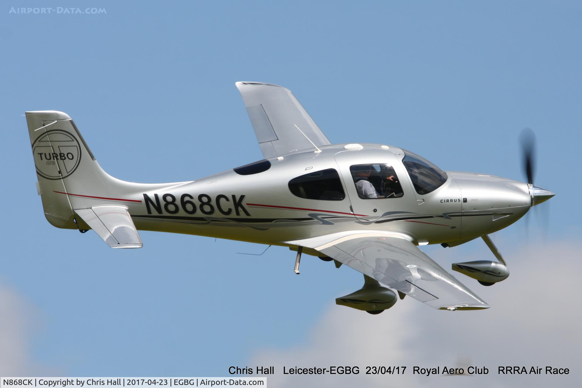 N868CK, 2009 Cirrus SR22T GTS Turbo C/N 3412, Royal Aero Club 3R's air race at Leicester