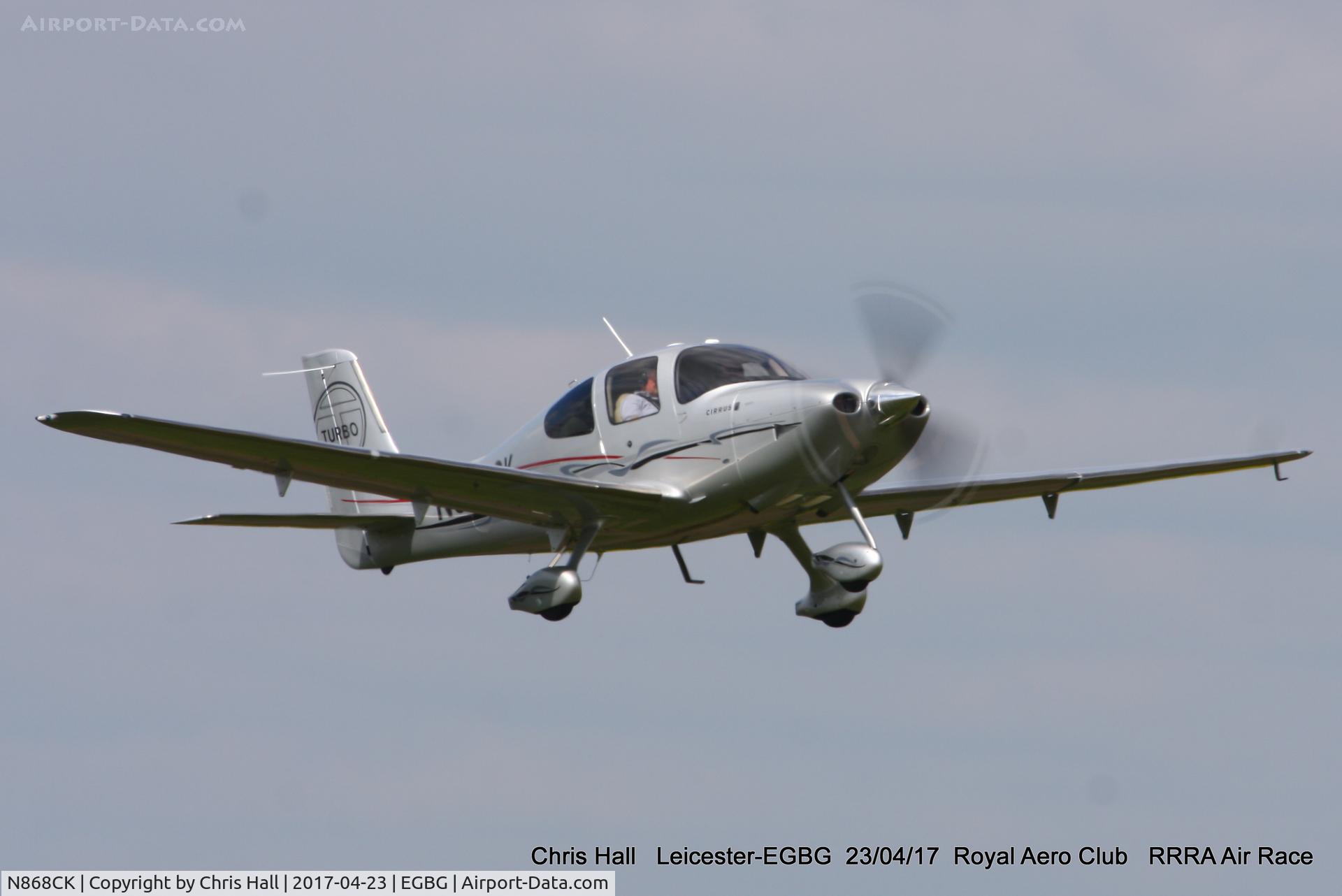 N868CK, 2009 Cirrus SR22T GTS Turbo C/N 3412, Royal Aero Club 3R's air race at Leicester