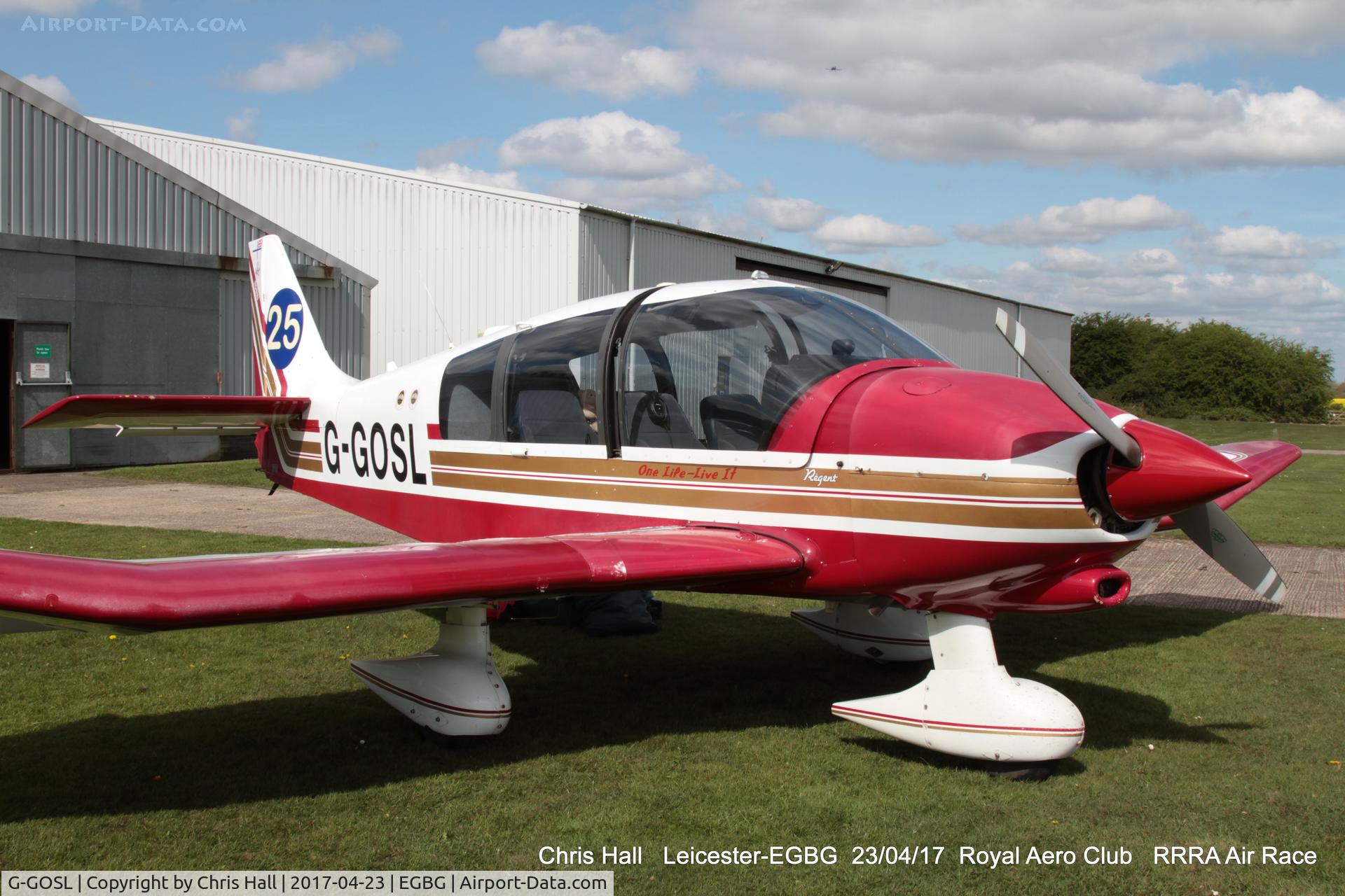 G-GOSL, 1990 Robin DR-400-180 Regent Regent C/N 1974, Royal Aero Club 3R's air race at Leicester