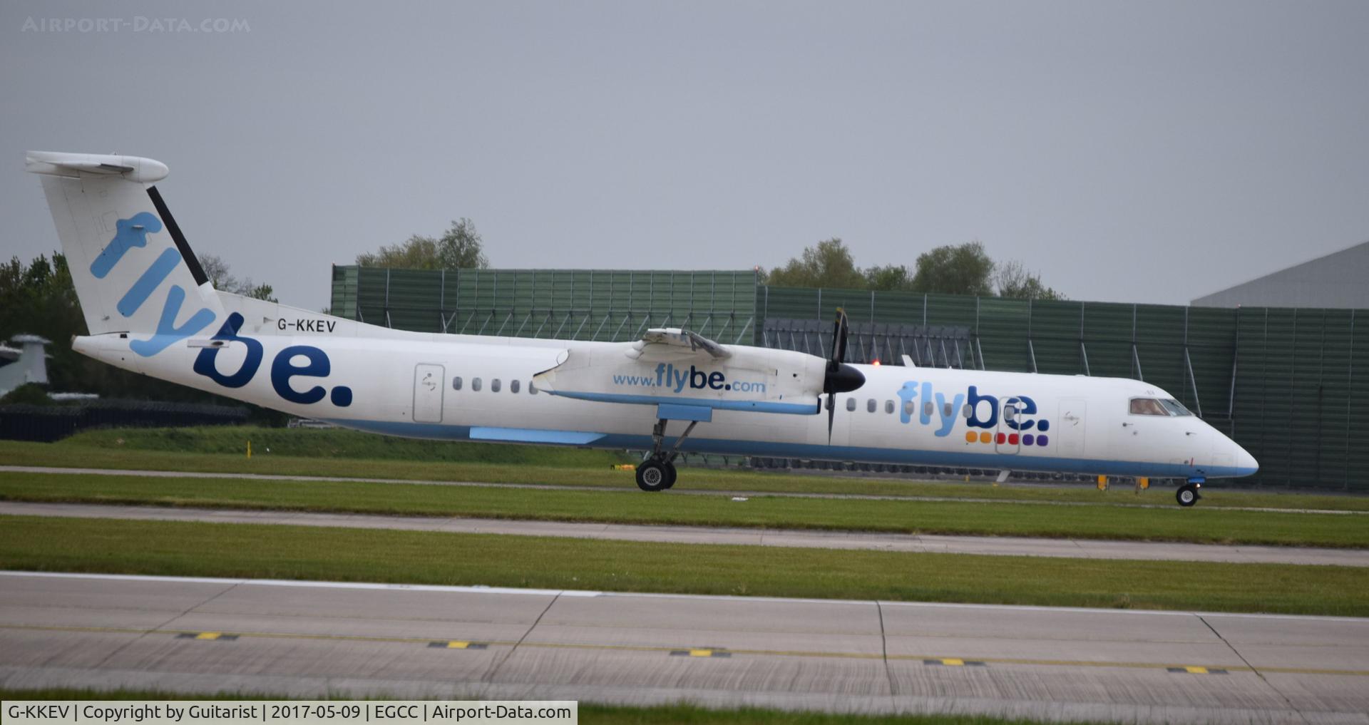 G-KKEV, 2008 De Havilland Canada DHC-8-402Q Dash 8 C/N 4201, At Manchester