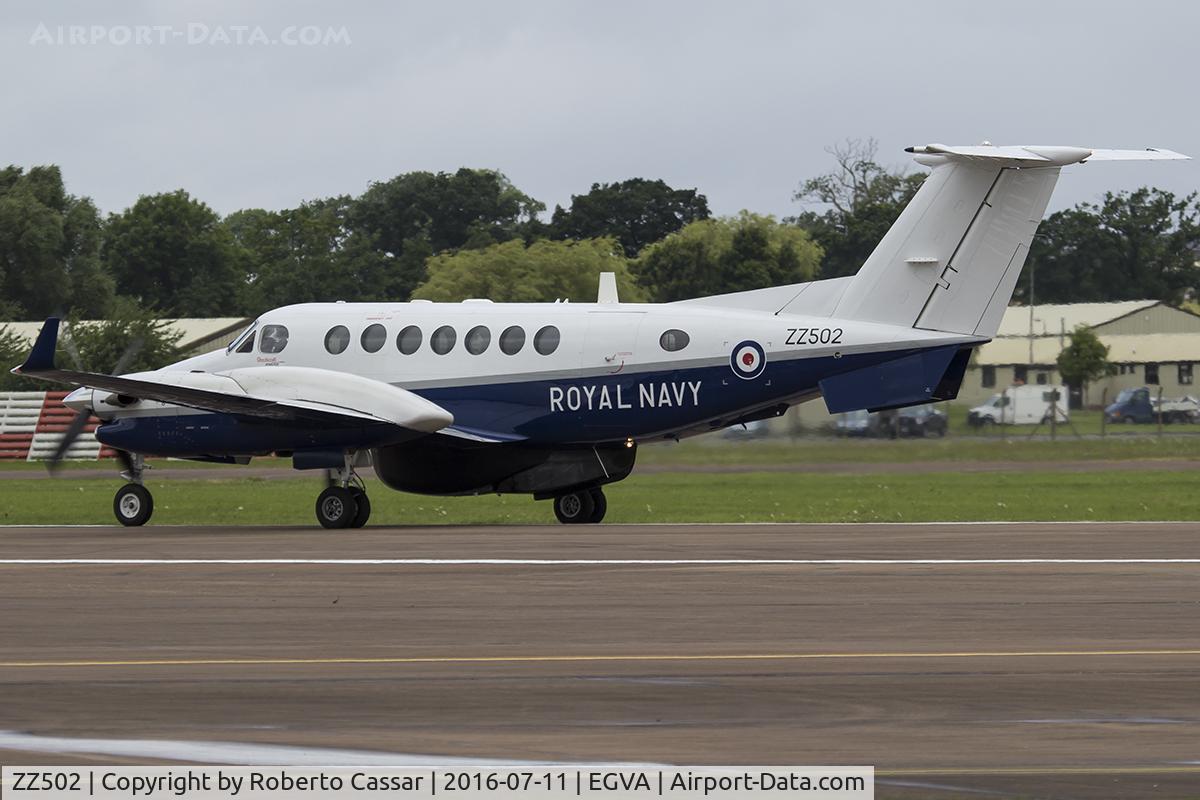 ZZ502, 2008 Hawker Beechcraft B350CER Avenger T1 C/N FL629, RIAT 2016