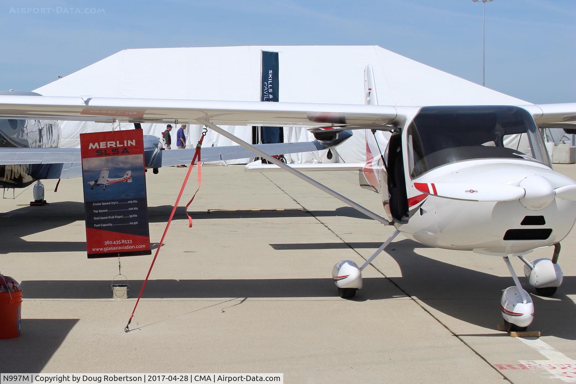 N997M, 2015 Glasair Merlin M-1 C/N 8000, 2015 Glasair MERLIN M-1 S-LSA, Rotax 912IS2, at AOPA FLY-IN