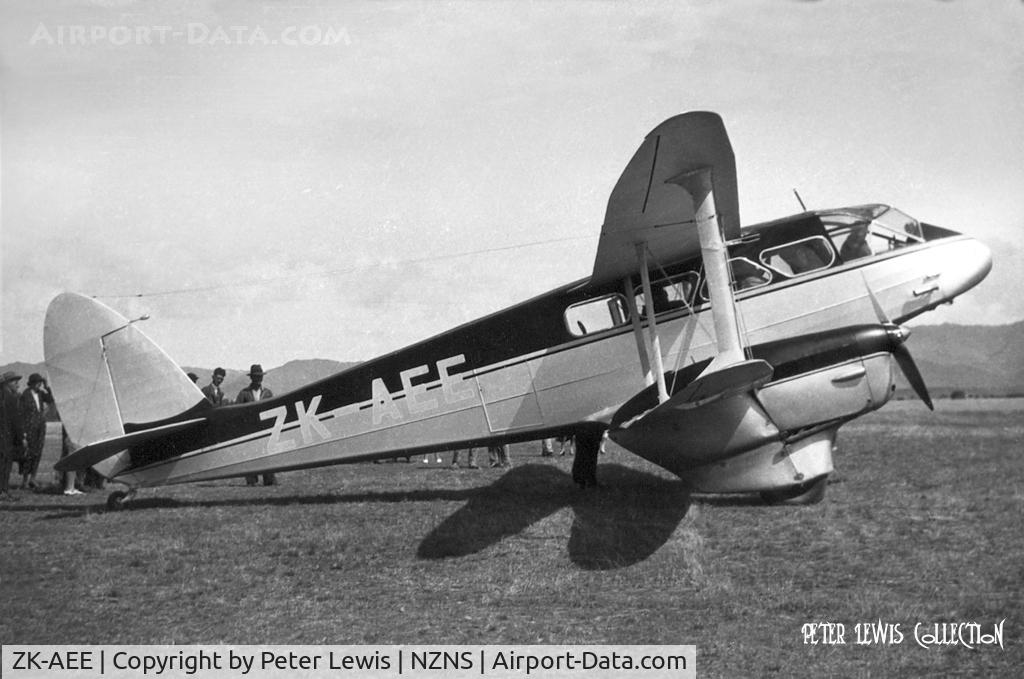 ZK-AEE, 1935 De Havilland DH-89A Dragon Rapide C/N 6343, Cook Strait Airways Ltd., Nelson