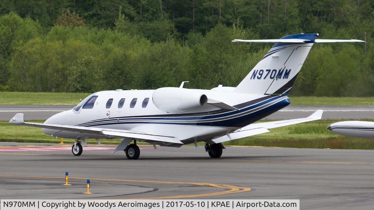 N970MM, 2015 Cessna 525 Citation C/N 525-0867, Holding short 34L at A7