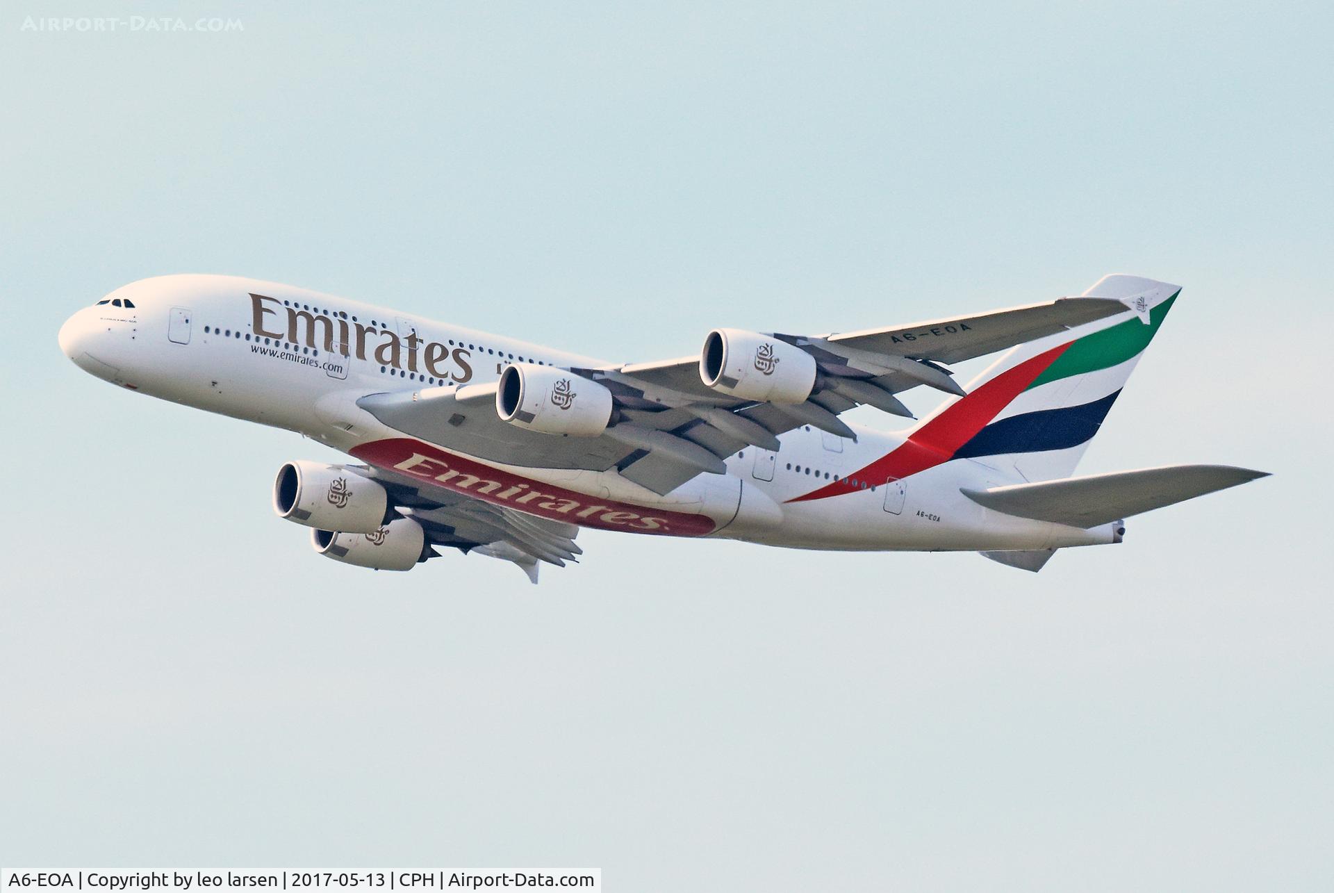 A6-EOA, 2014 Airbus A380-861 C/N 159, Copenhagen T/O R-22L 13.5.2017