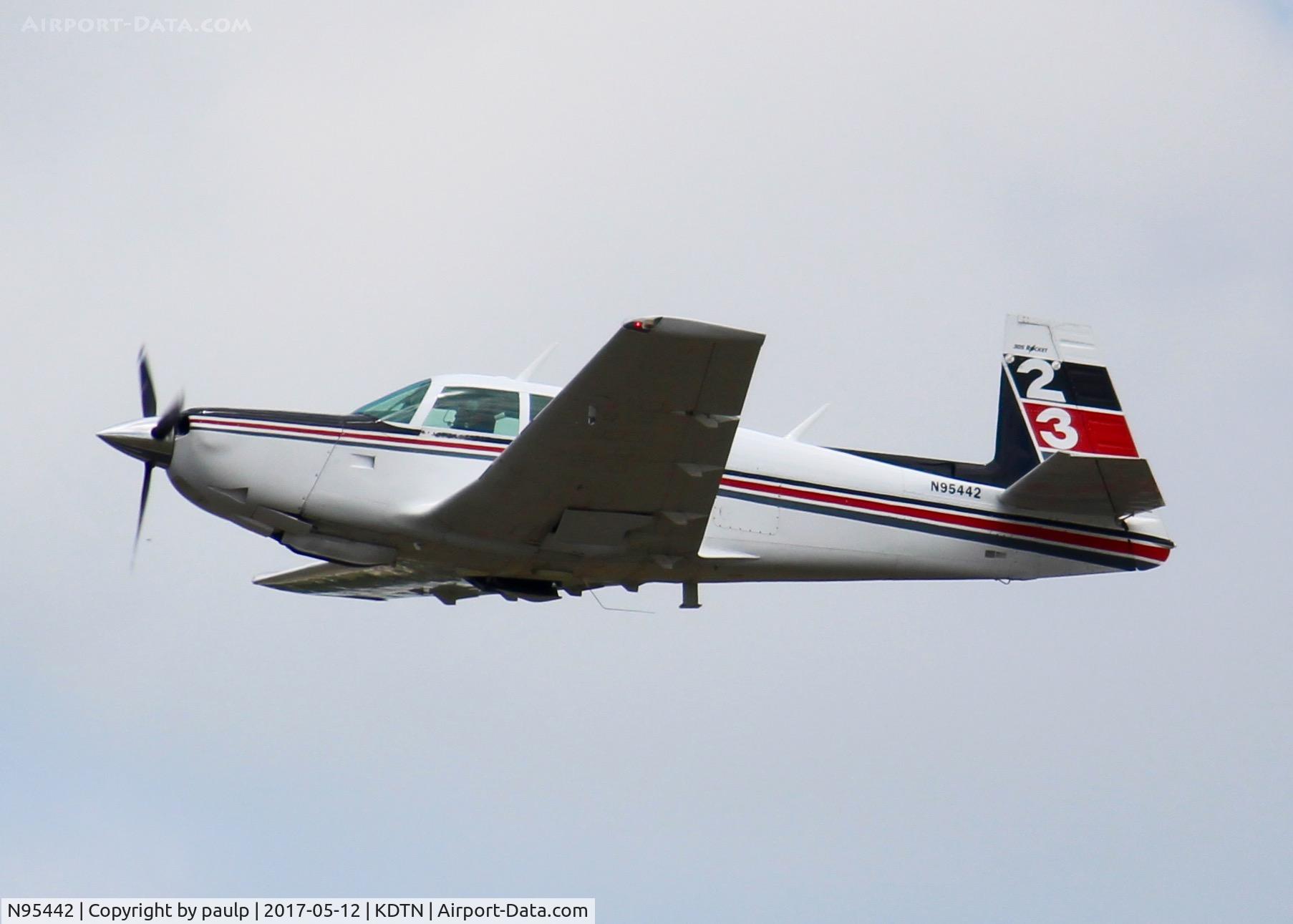 N95442, 1980 Mooney M20K C/N 25-0489, At Downtown Shreveport.