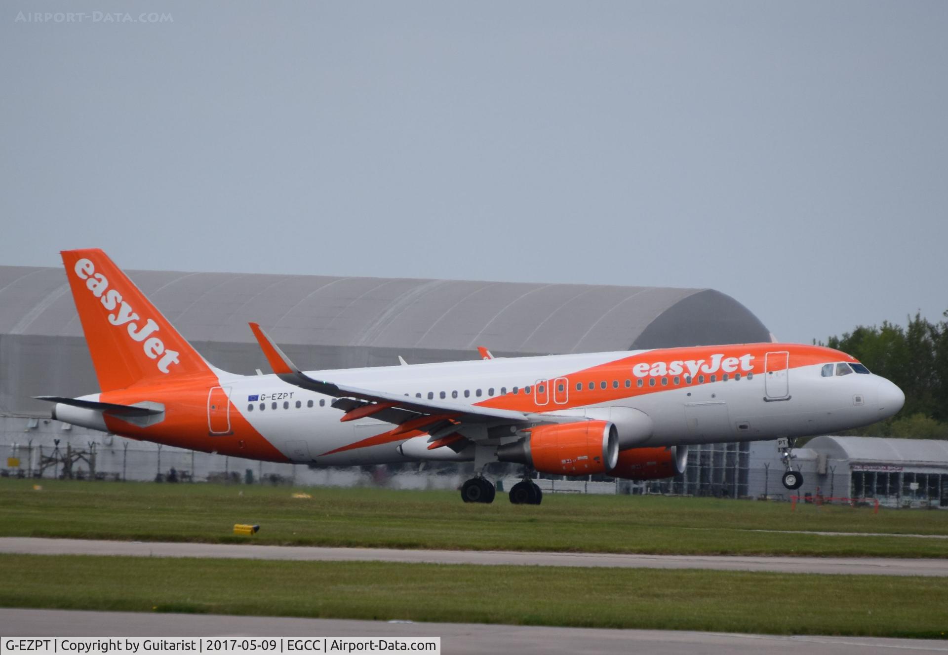 G-EZPT, 2016 Airbus A320-214 C/N 7460, At Manchester