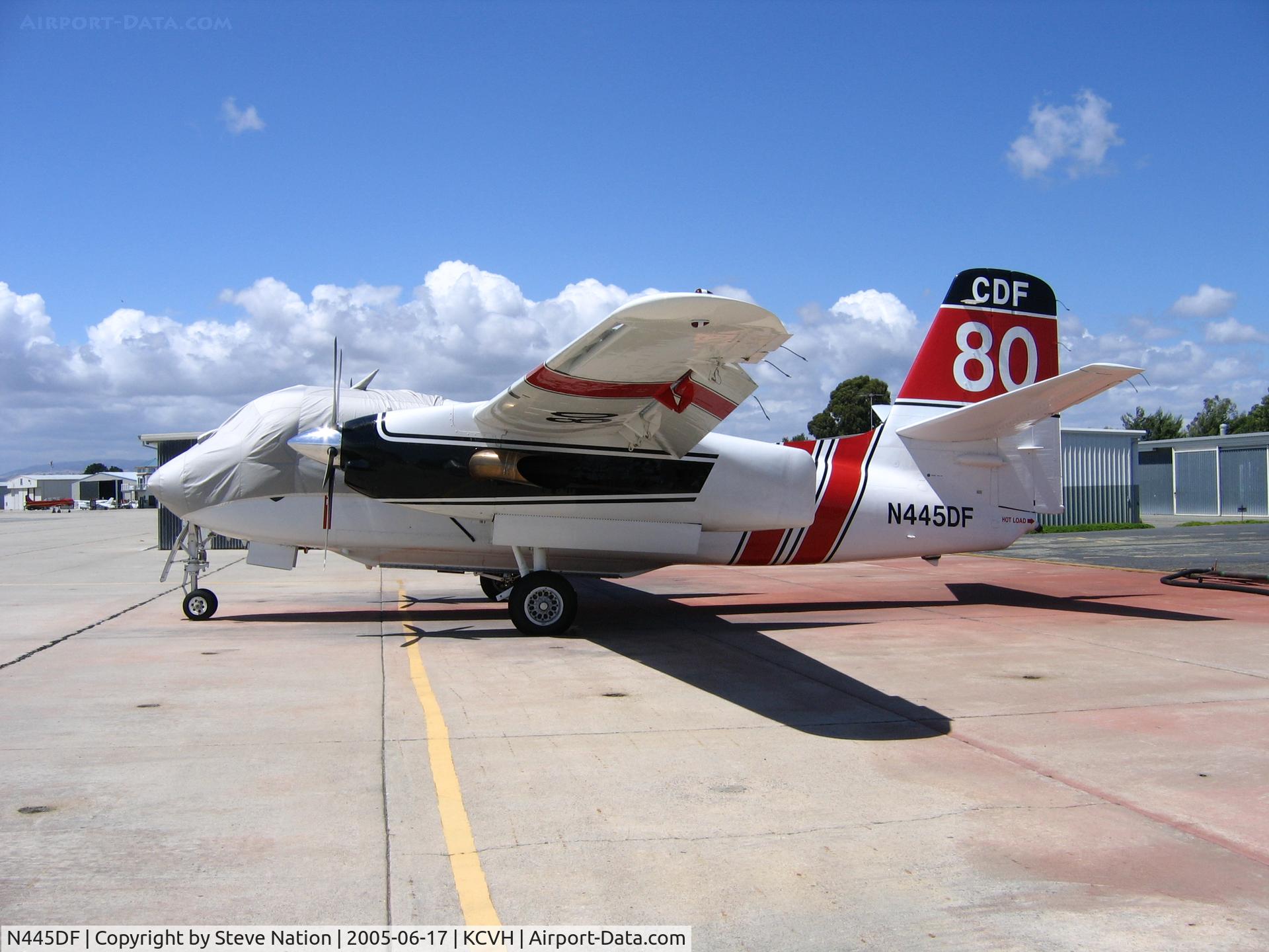 N445DF, 2004 Marsh Aviation S-2F3AT C/N 152345, CDF Marsh Aviation S-2F3AT air tanker 80 on alert at CDF Air Attack Base Hollister